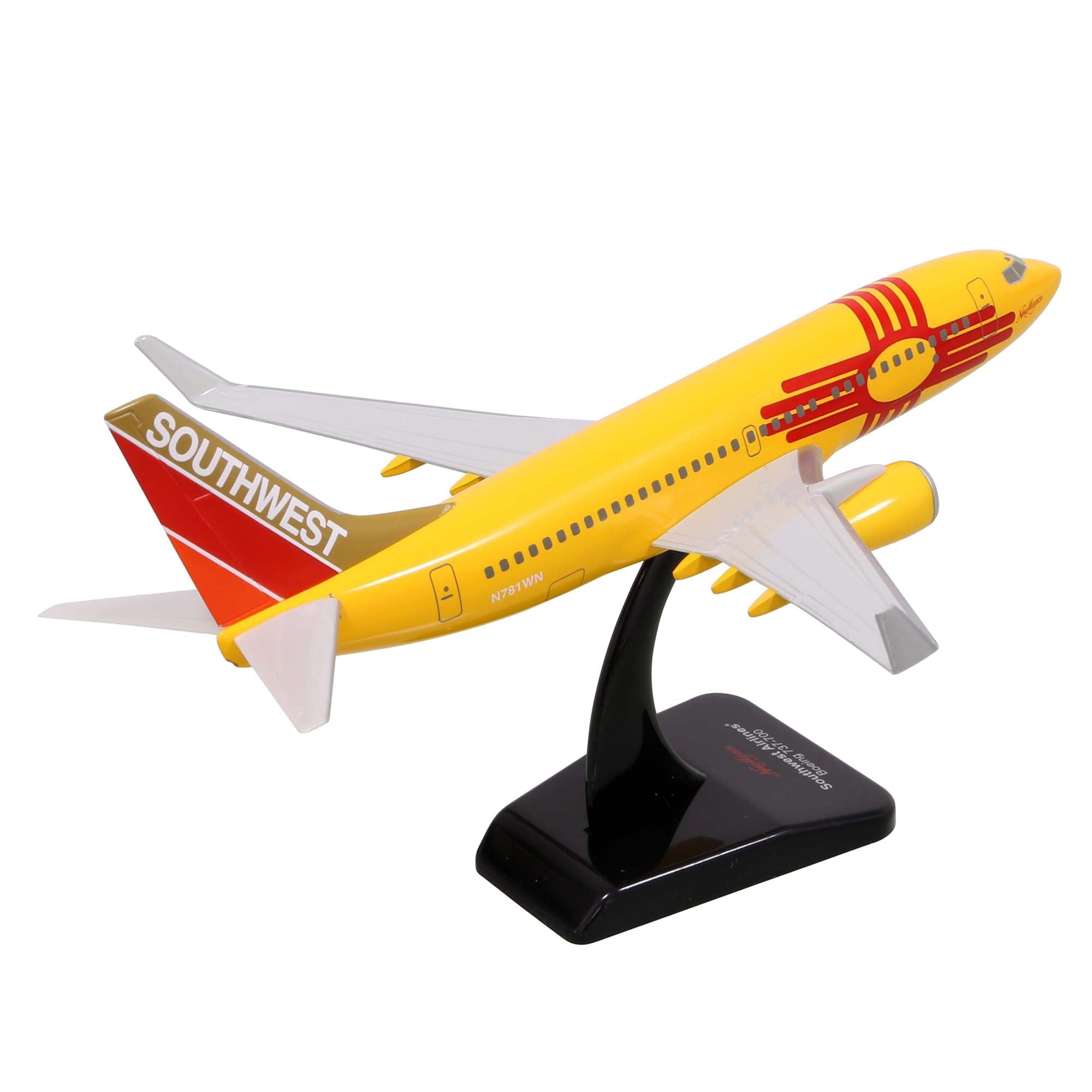 B737-700 Southwest N781WN New Mexico aircraft model - plastic 1/200