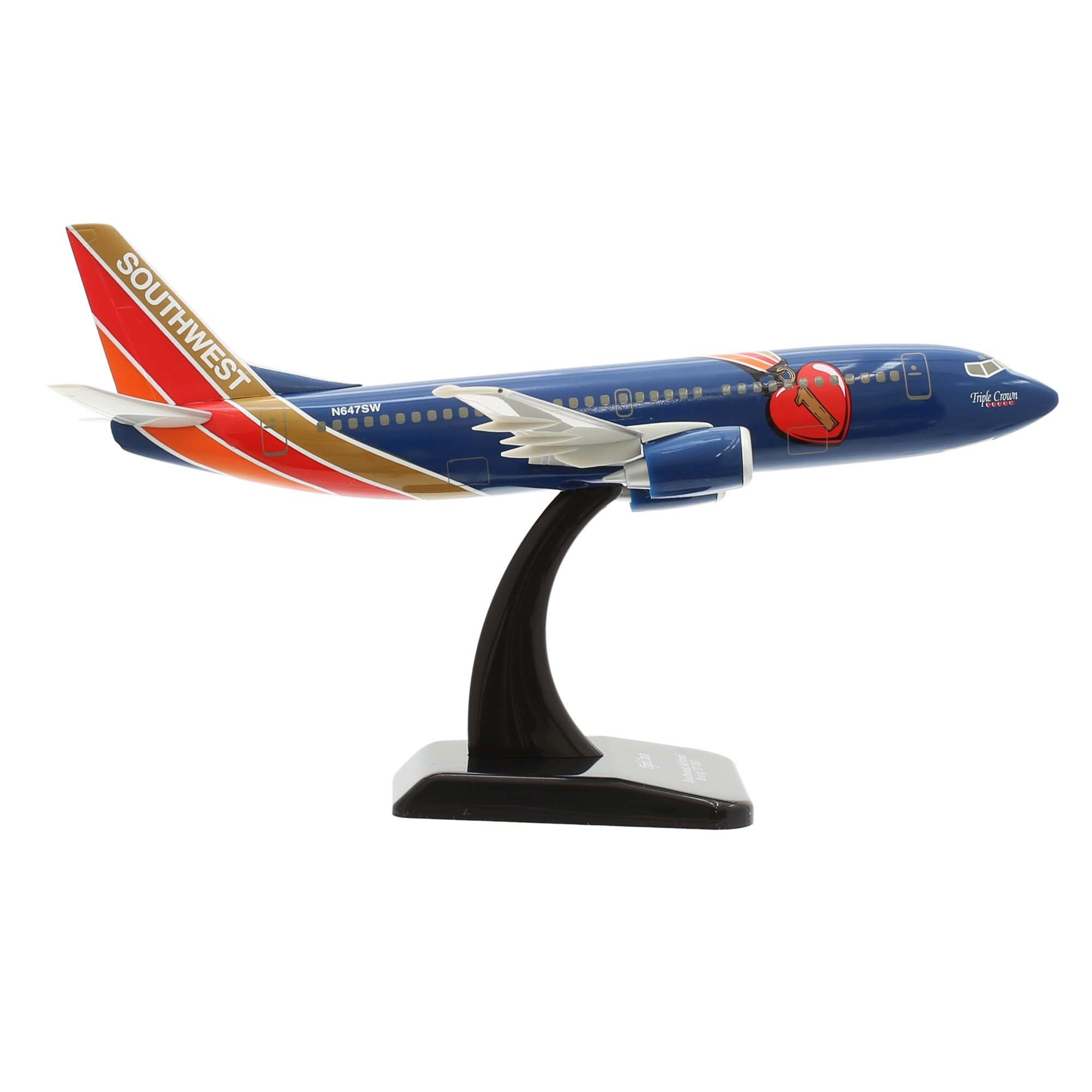 B737-300 Southwest N647SW Triple Crown aircraft model - plastic 1/200