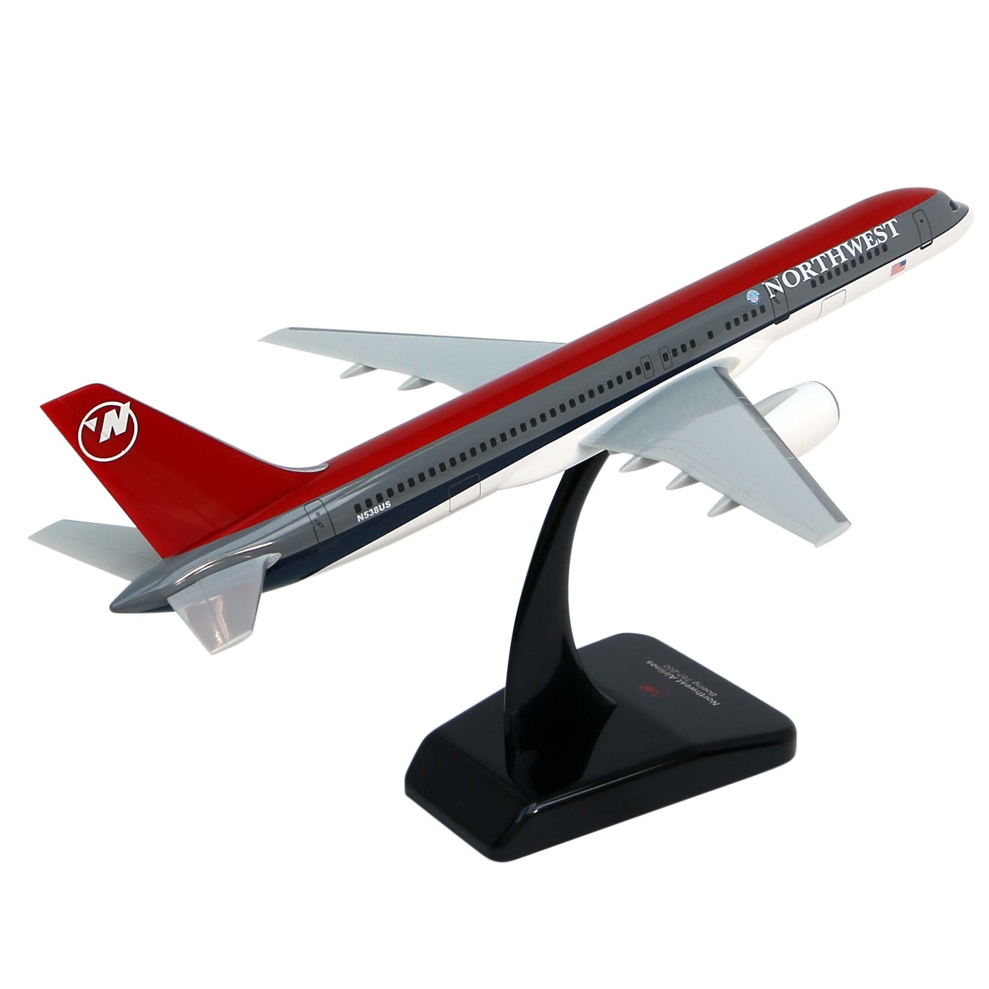 B757-200 Northwest aircraft model - 1/200th scale plastic