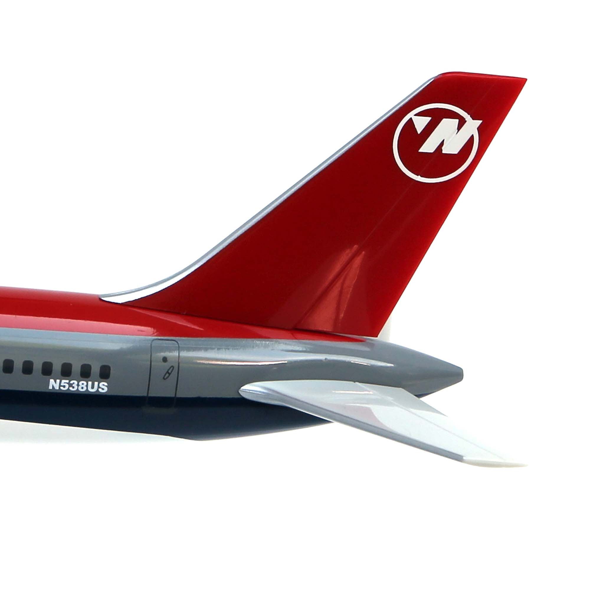 B757-200 Northwest aircraft model - 1/200th scale plastic