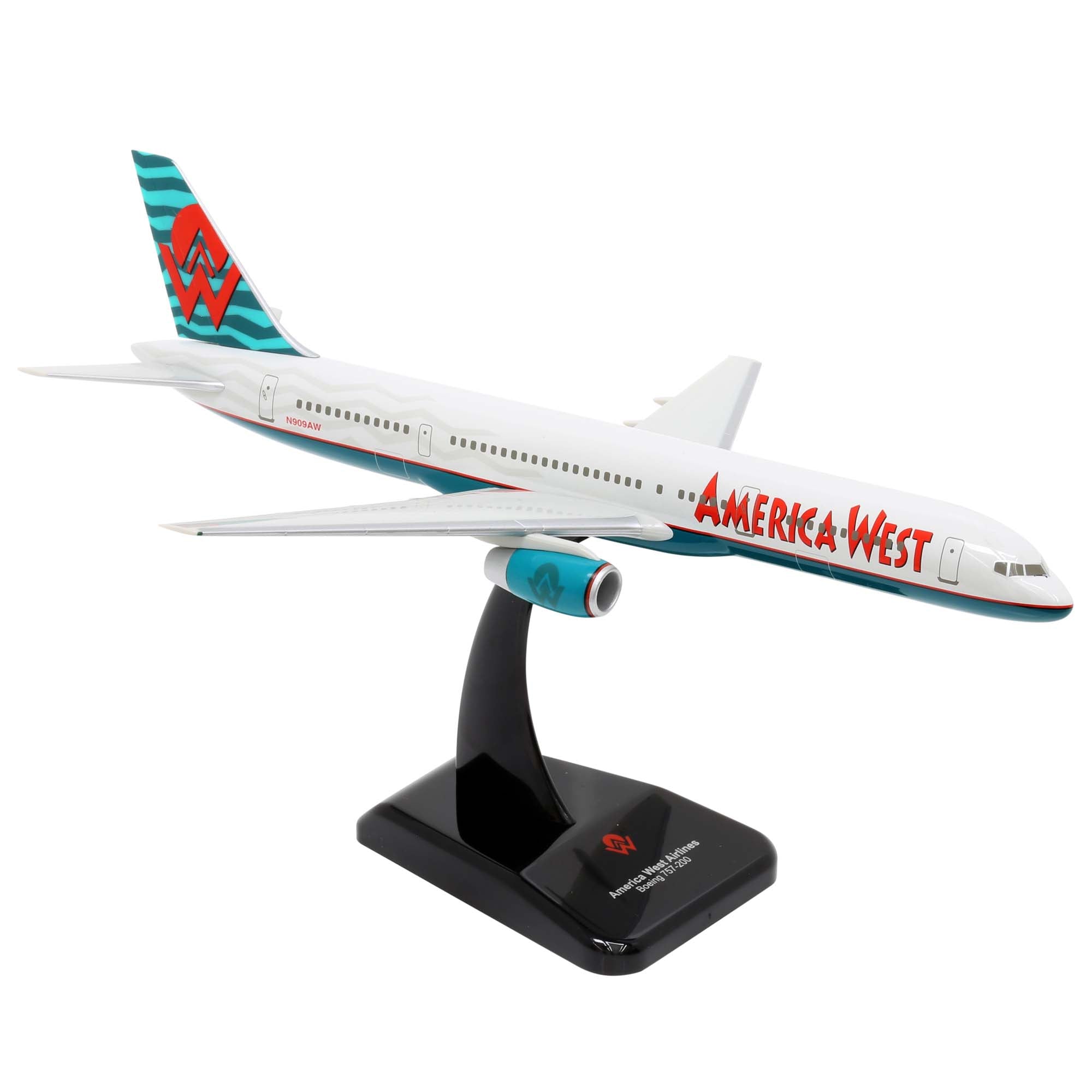B757-200 America West (grey) aircraft model - 1/200th scale plastic