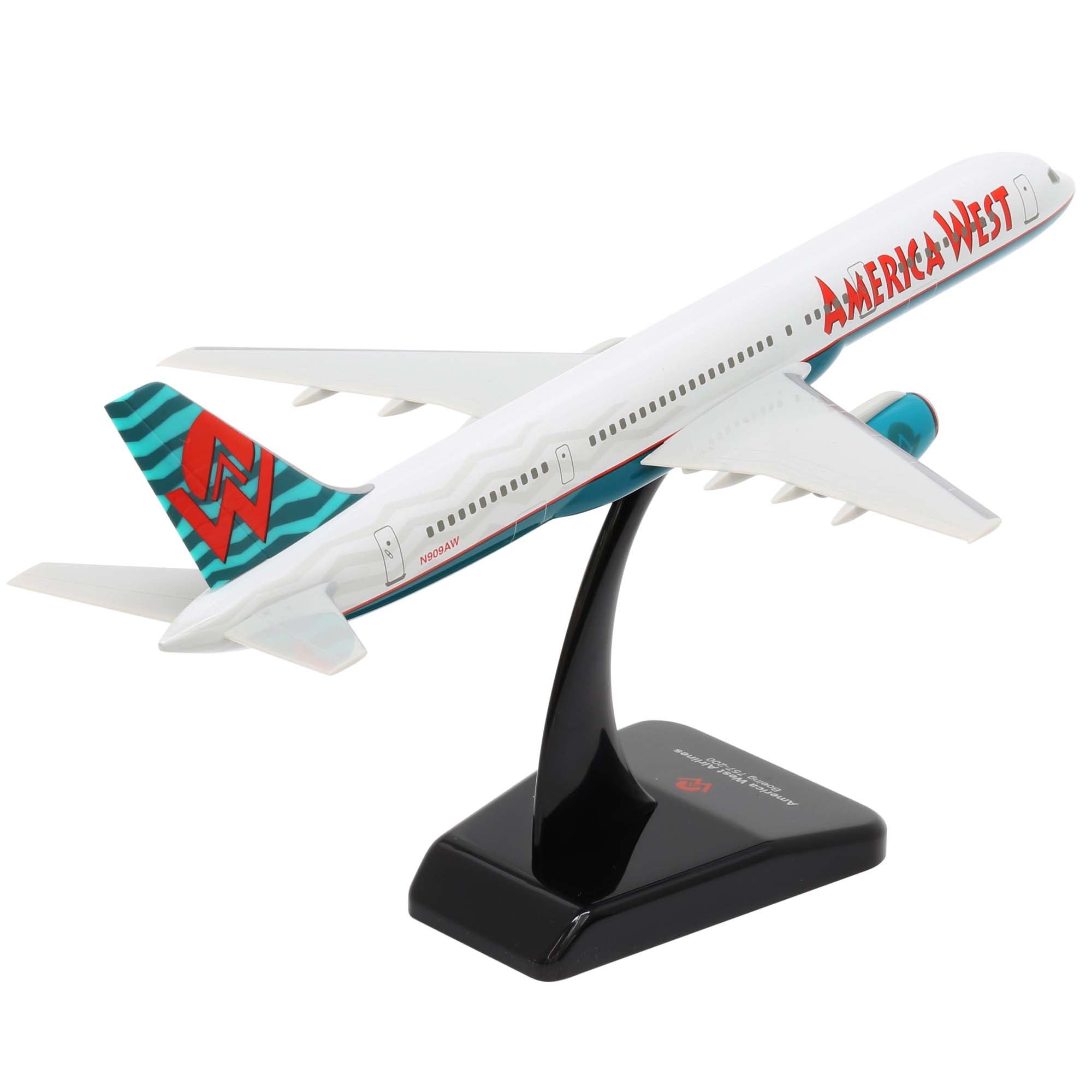 B757-200 America West (grey) aircraft model - 1/200th scale plastic