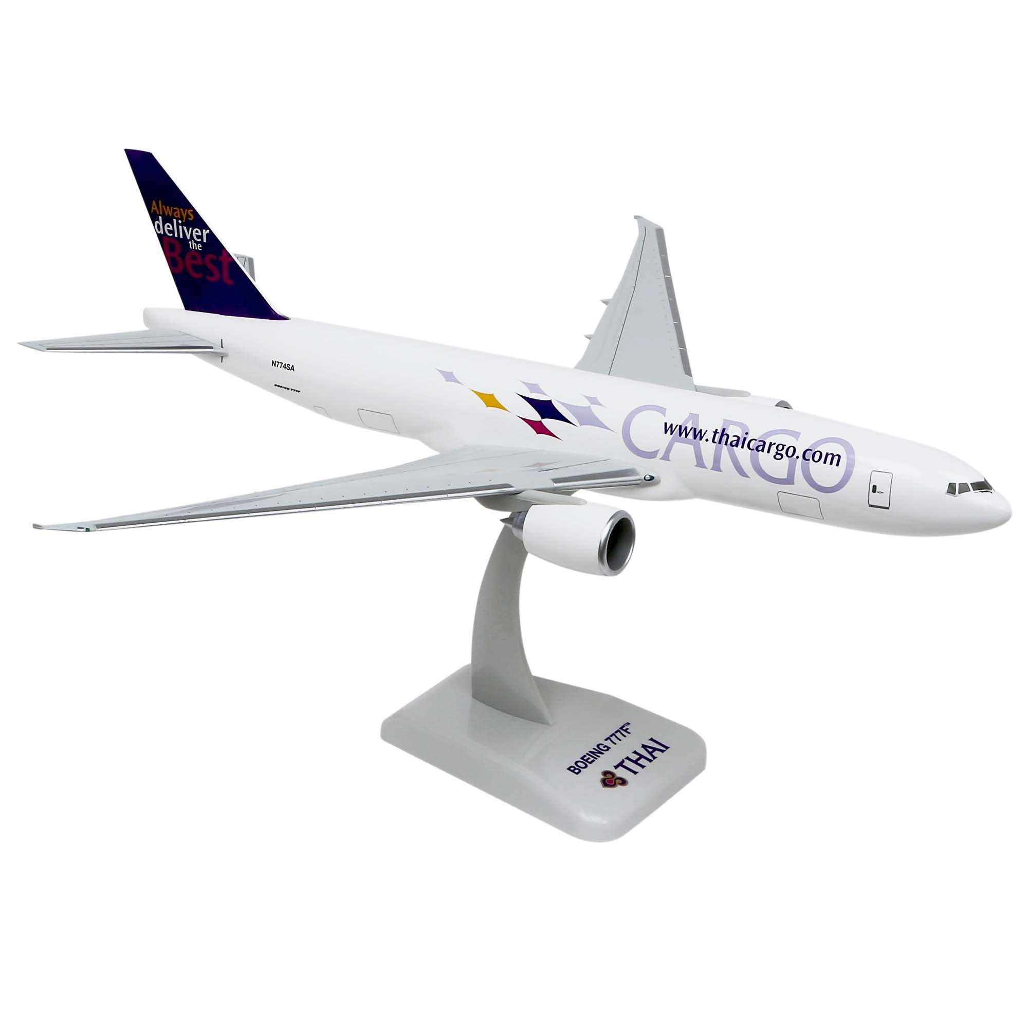 Thai Airways B777-200F aircraft model - 1/200th scale plastic