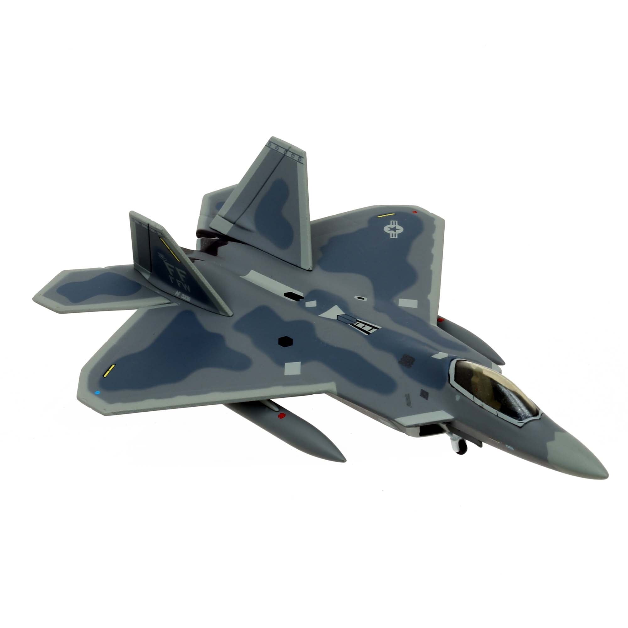 US Air Force F-22A aircraft model - 27th FS - 1st FW - Langley AFO Base - metal 1/200