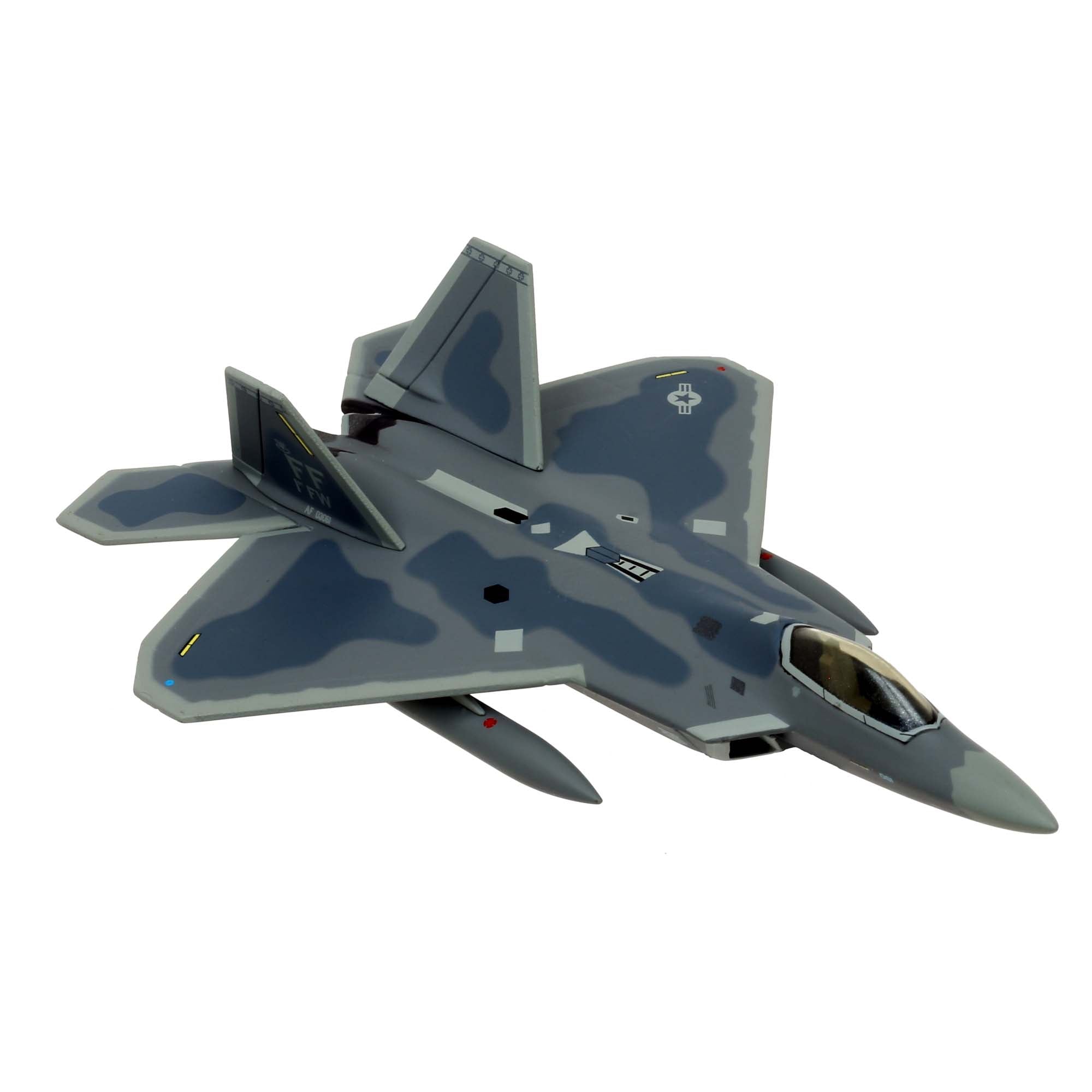 US Air Force F-22A aircraft model - 27th FS - 1st FW - Langley AFO Base - metal 1/200
