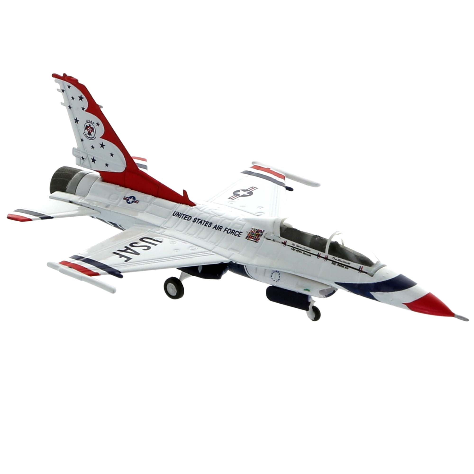 US Air Force F-16D aircraft model - Thunderbirds Air Demo. Squadron - metal 1/200