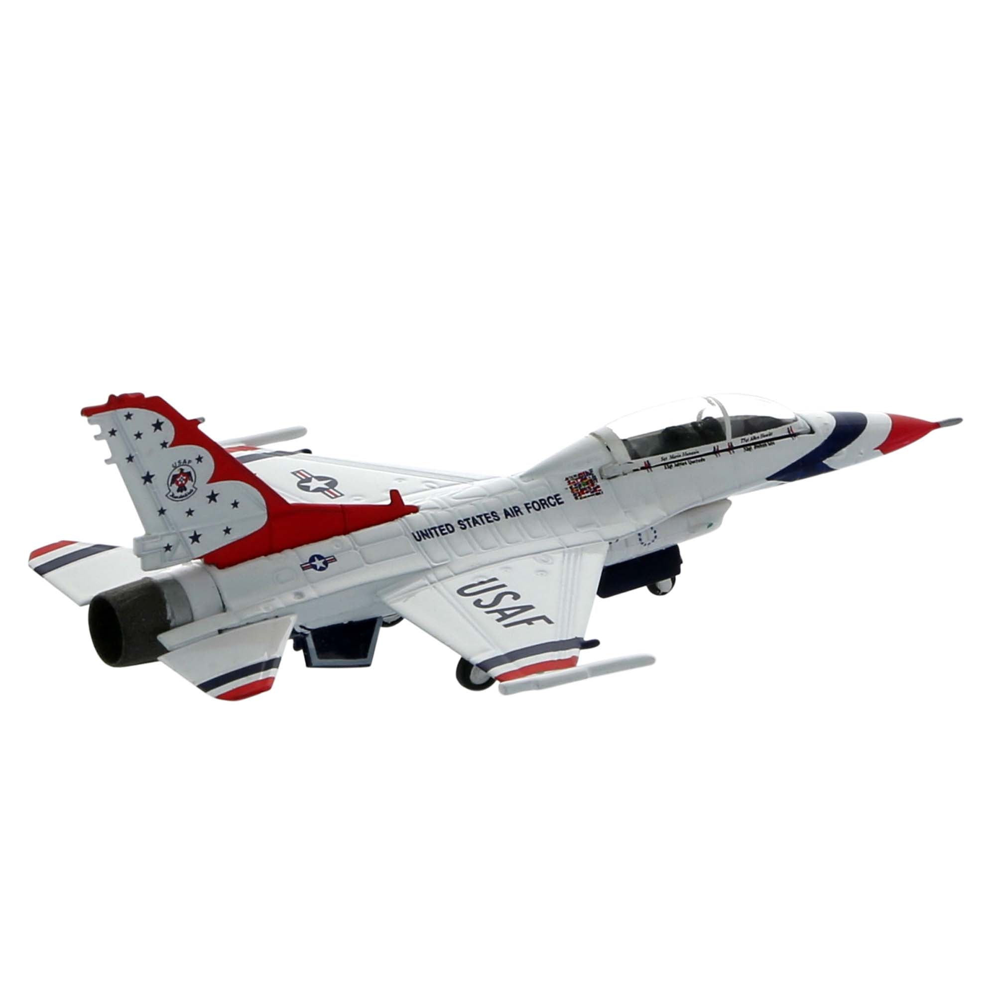 US Air Force F-16D aircraft model - Thunderbirds Air Demo. Squadron - metal 1/200