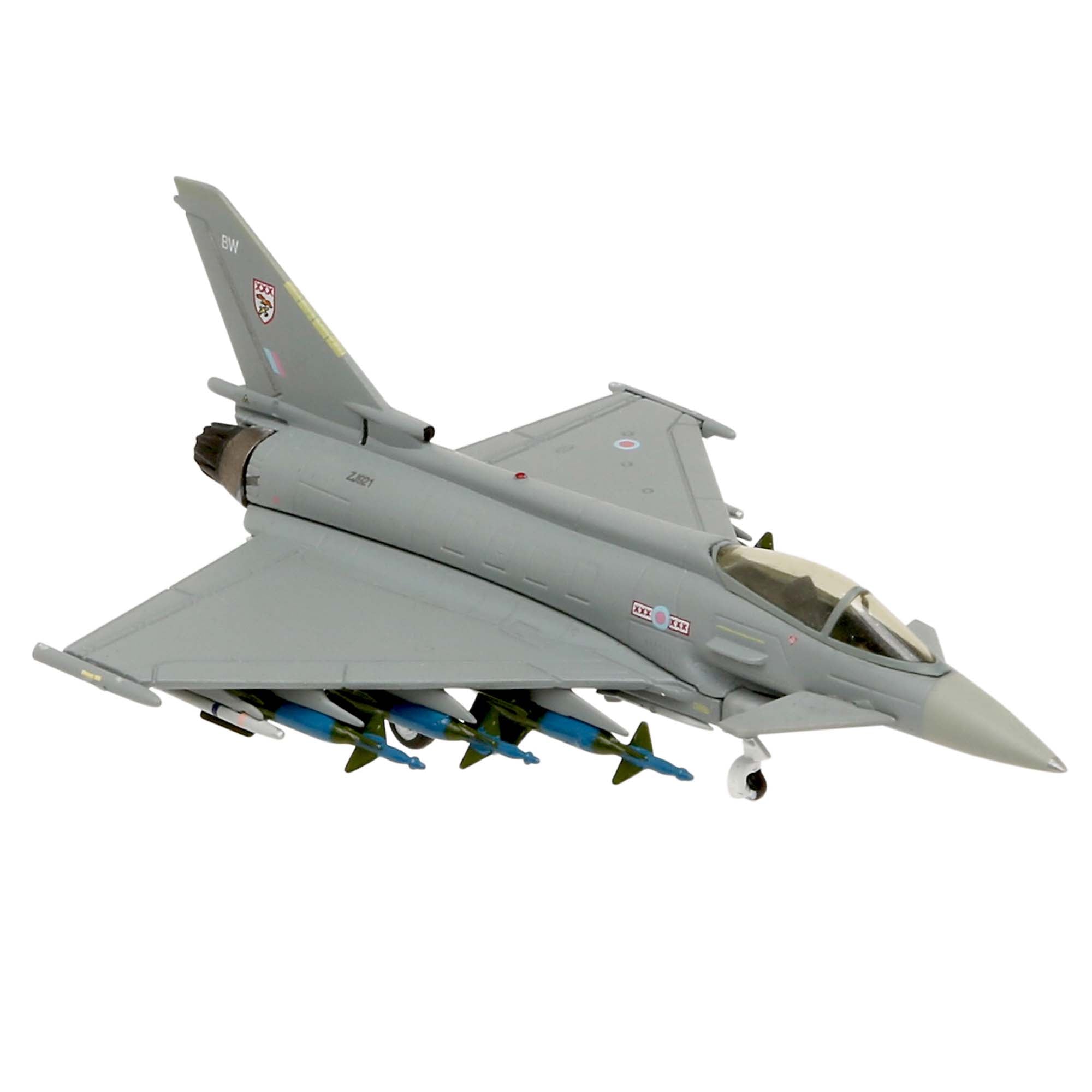Eurofighter Typhoon F2 aircraft model - RAF Coningsby Royal Air Force - 1/200th scale metal
