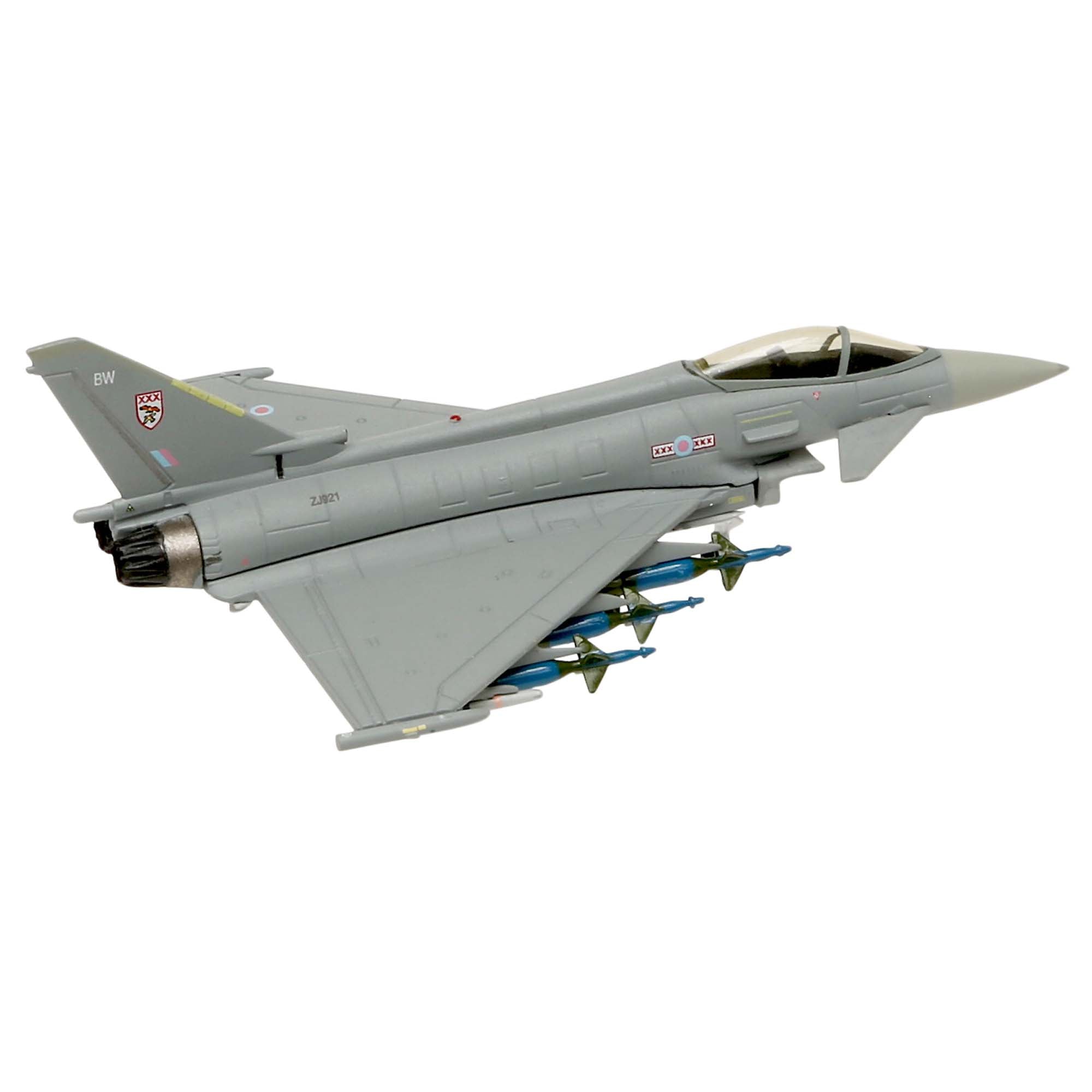 Eurofighter Typhoon F2 aircraft model - RAF Coningsby Royal Air Force - 1/200th scale metal