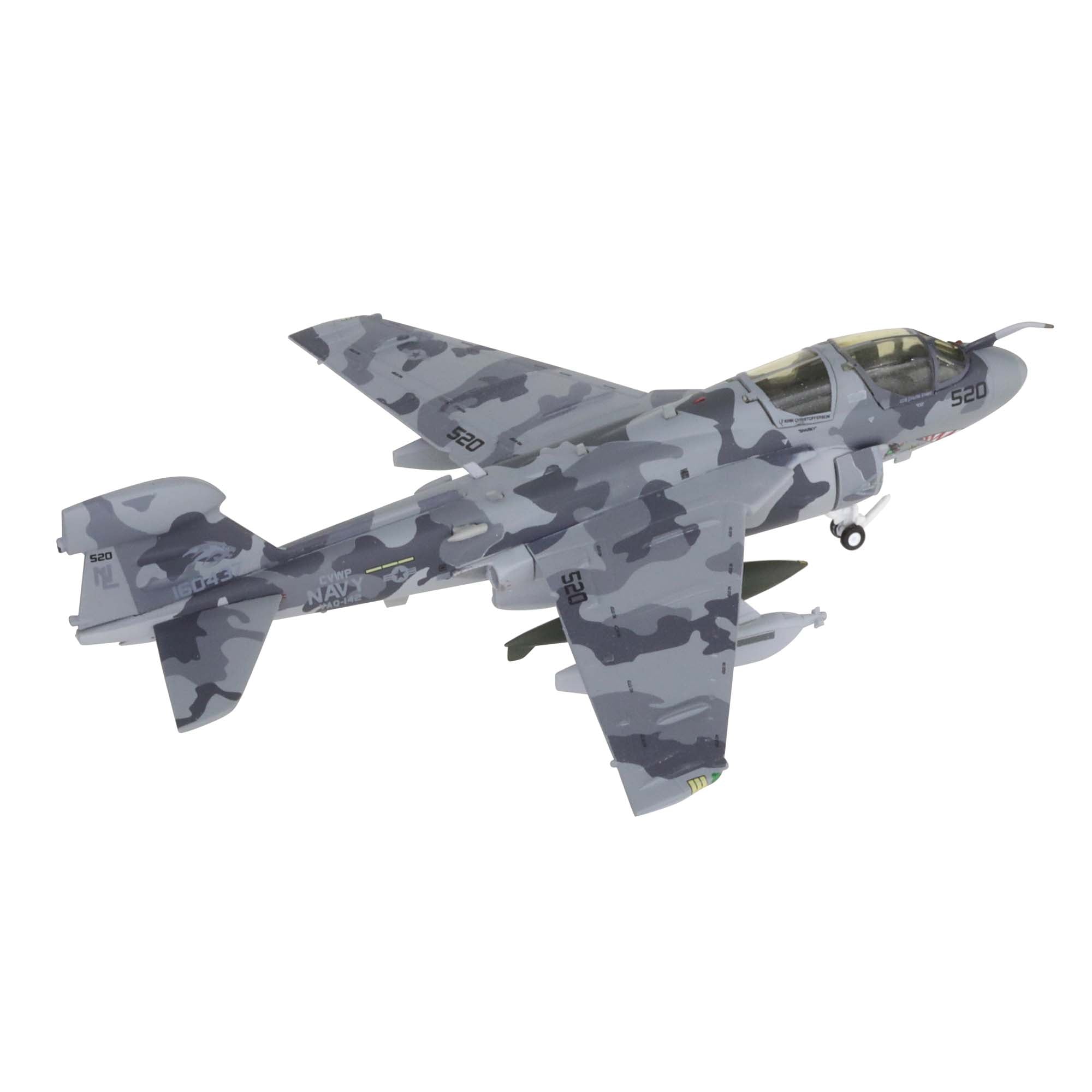 EA-6B US Navy VAQ-142 The Gray Wolves aircraft model - metal 1/200