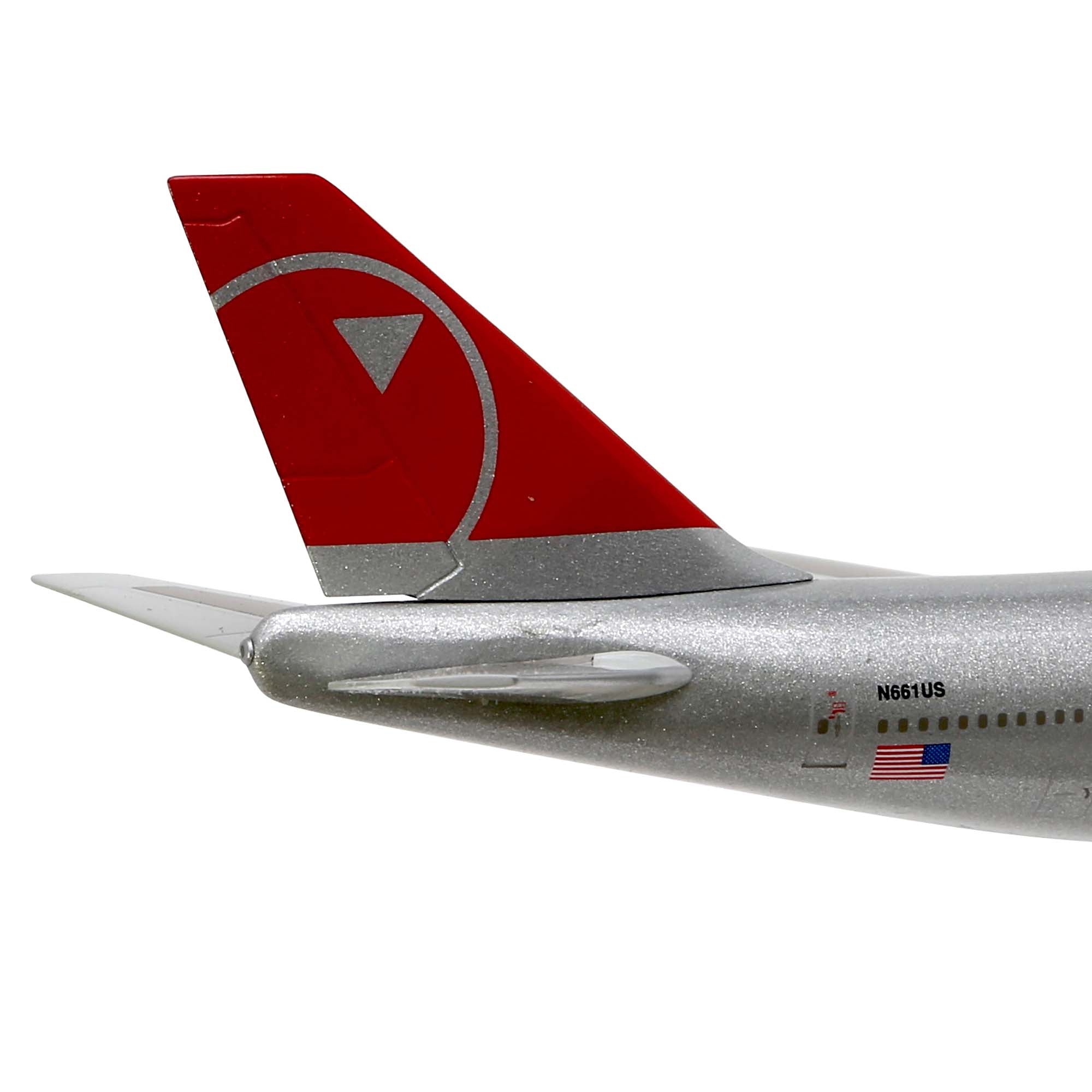 B747-400 Northwest aircraft model - 1/300th scale metal