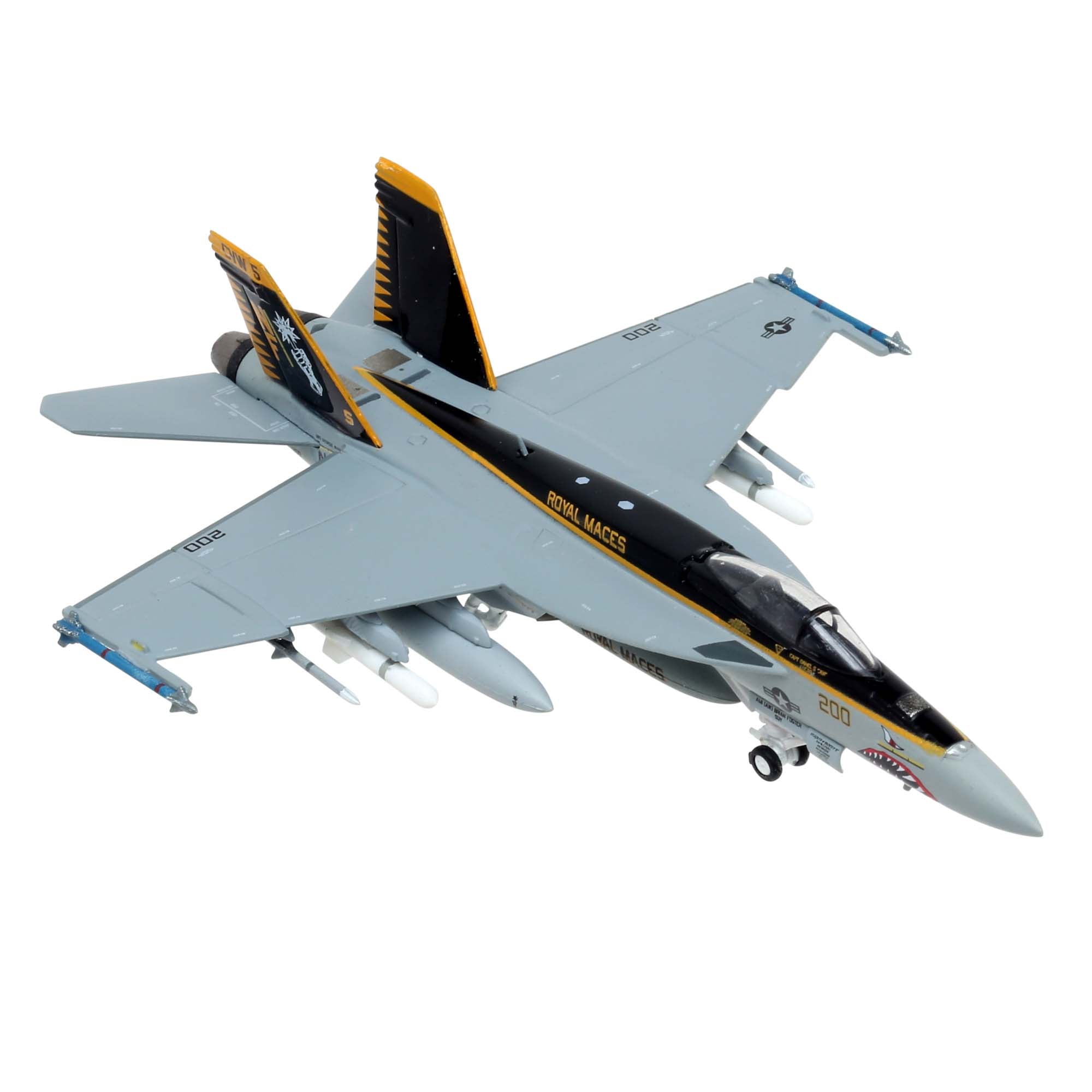 F/A-18E US Navy VFA-27 Royal Maces aircraft model - metal 1/200