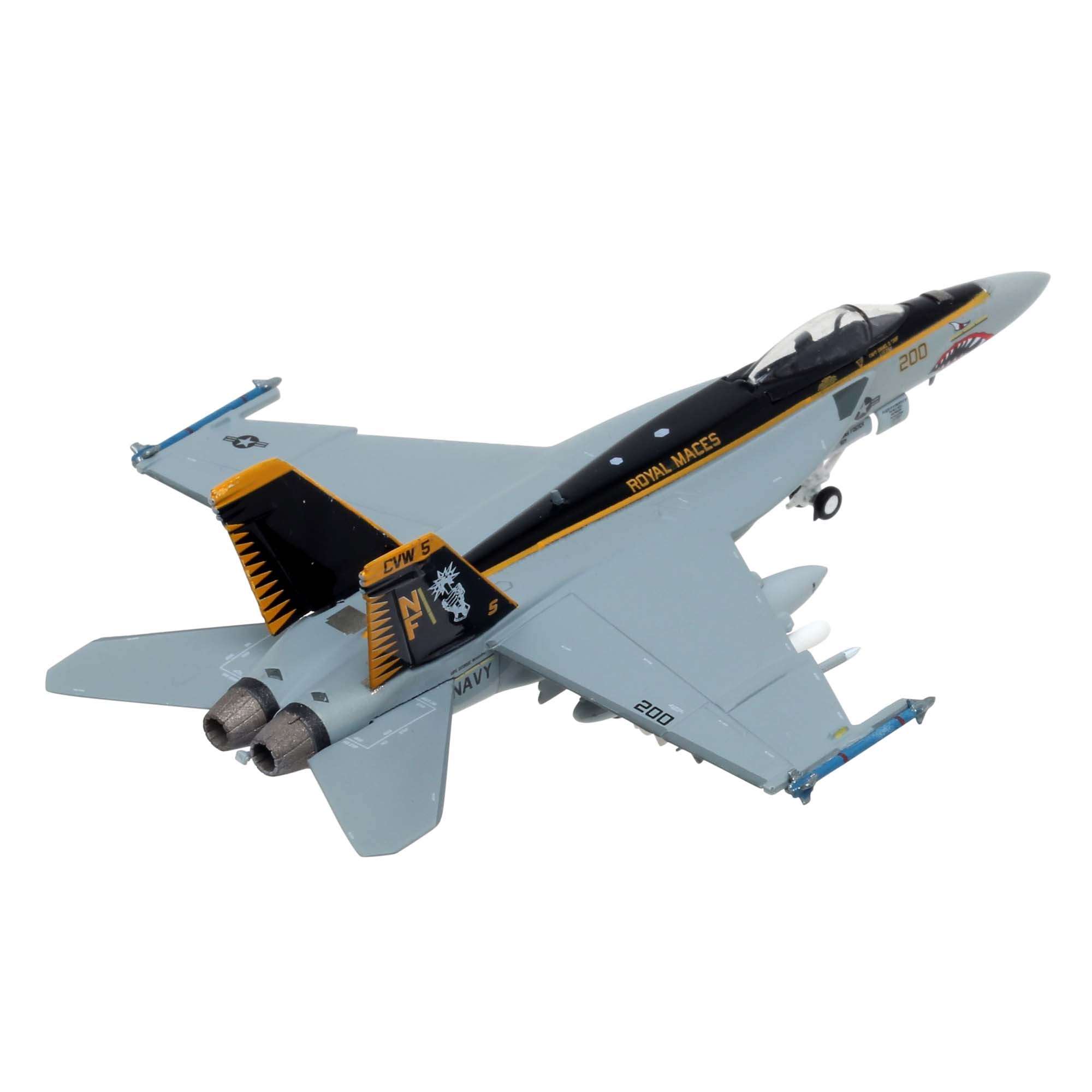 F/A-18E US Navy VFA-27 Royal Maces aircraft model - metal 1/200