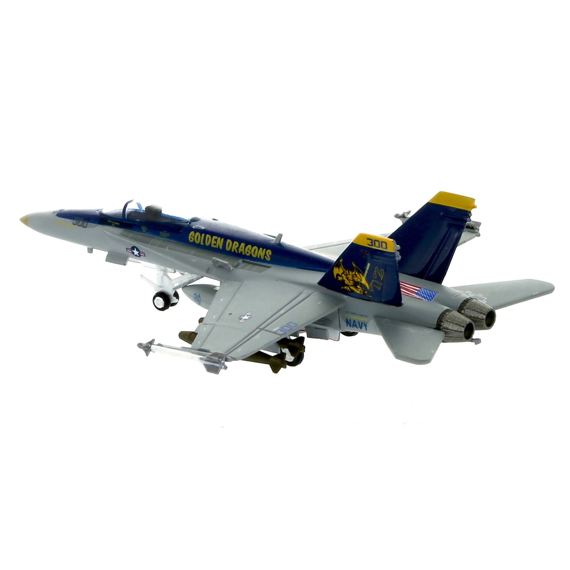 F/A-18C US Navy VFA-192 Golden Dragons aircraft model - metal 1/200