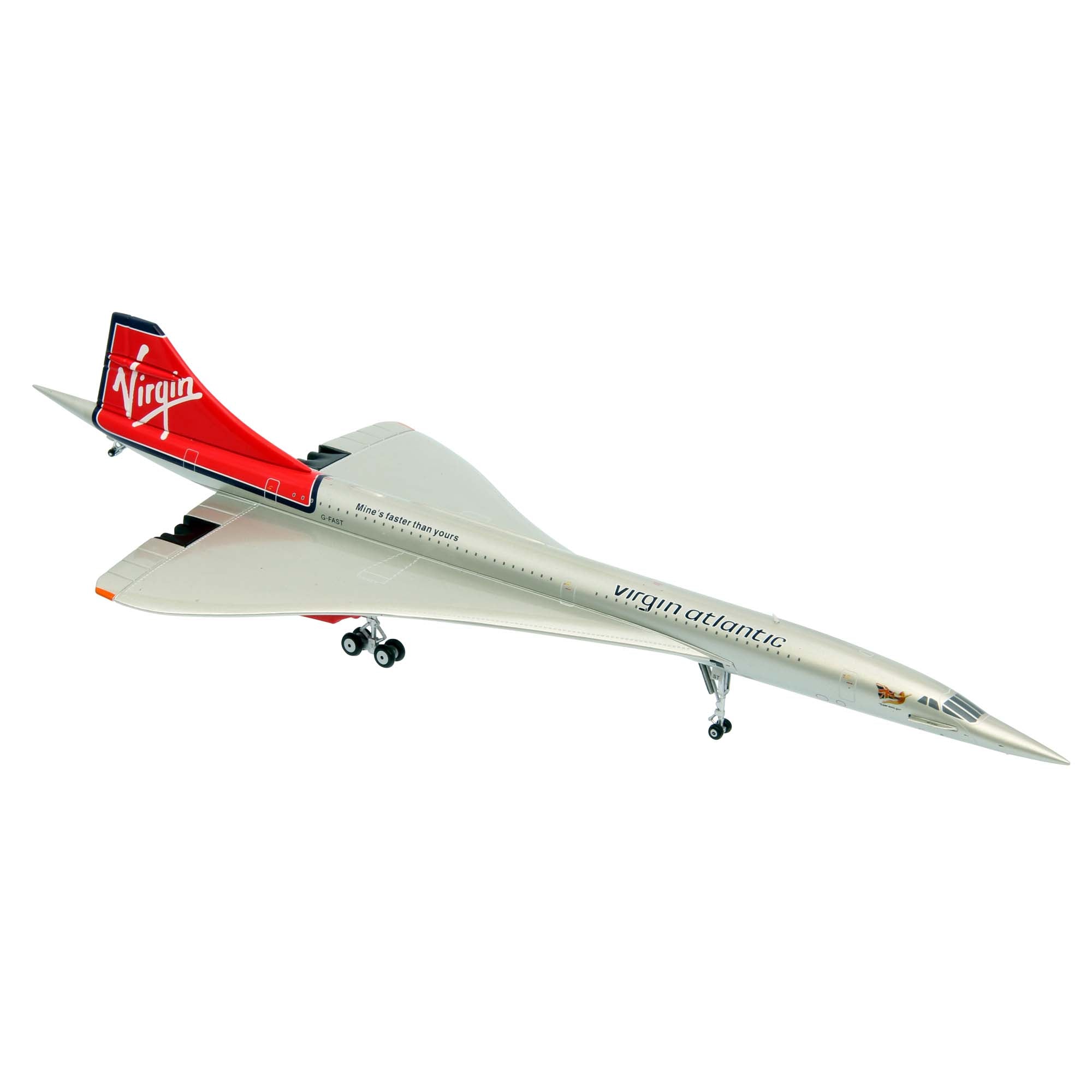 Virgin Concorde G-FAST aircraft model - metal 1/200