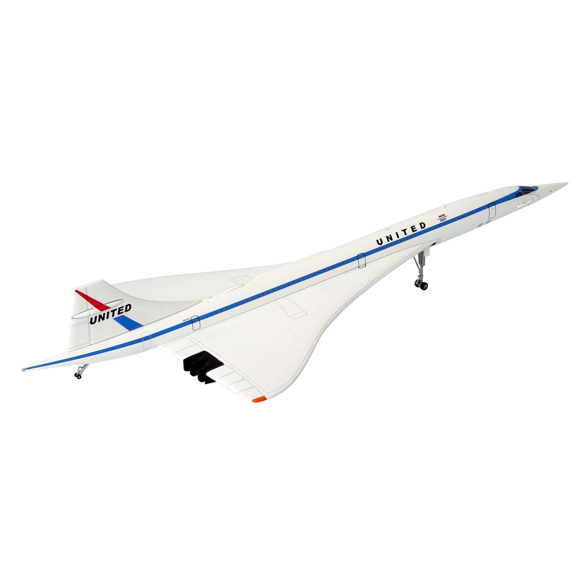 Concorde United model airplane with base - metal 1/200