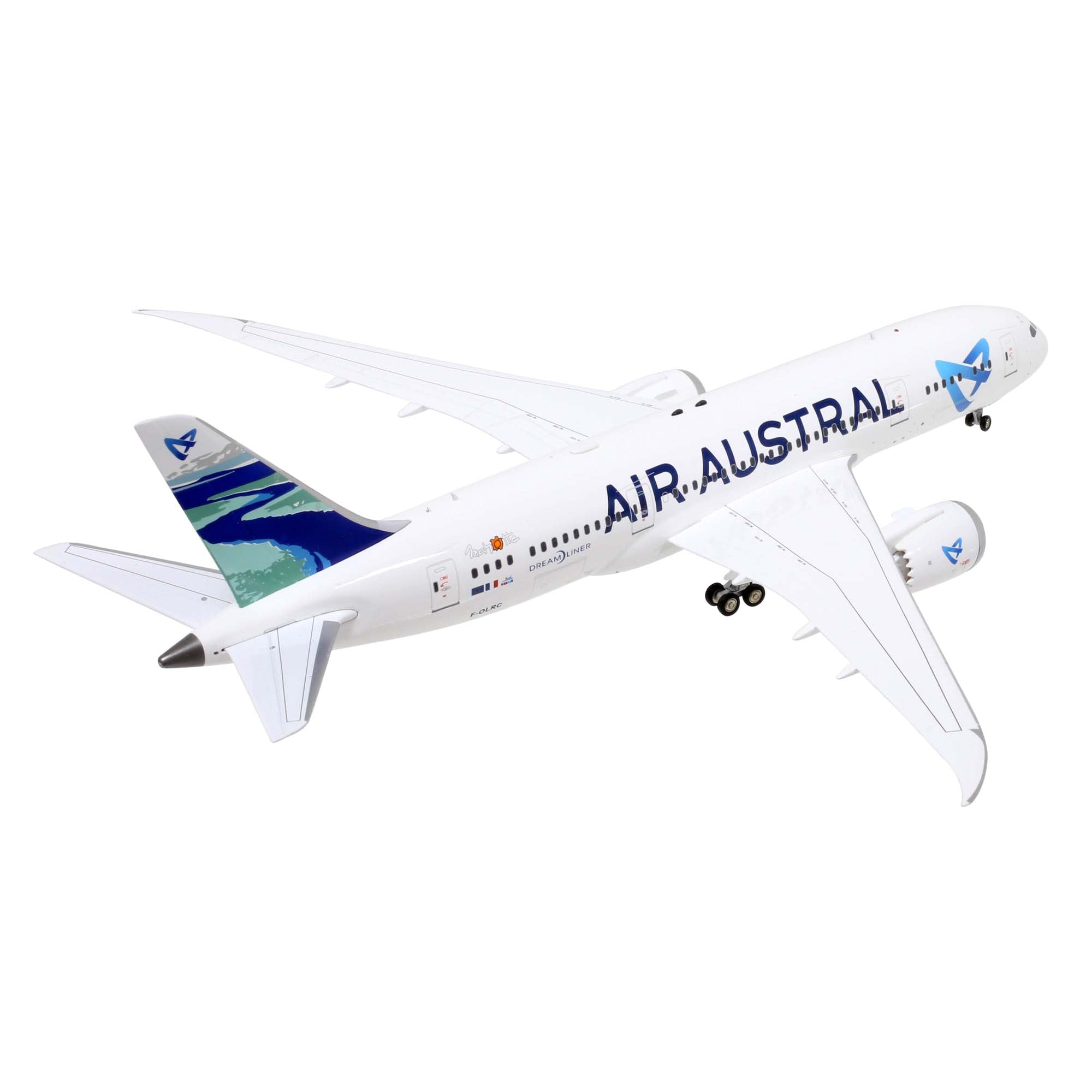 Air Austral F-OLRC B787-8 Dreamliner aircraft model with base - metal 1/200