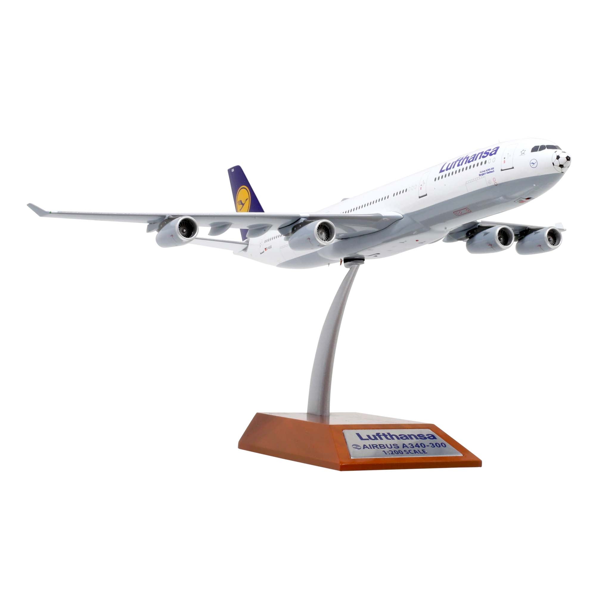 A340-300 Lufthansa D-AIGS Football Nose - metal 1/200 model airplane