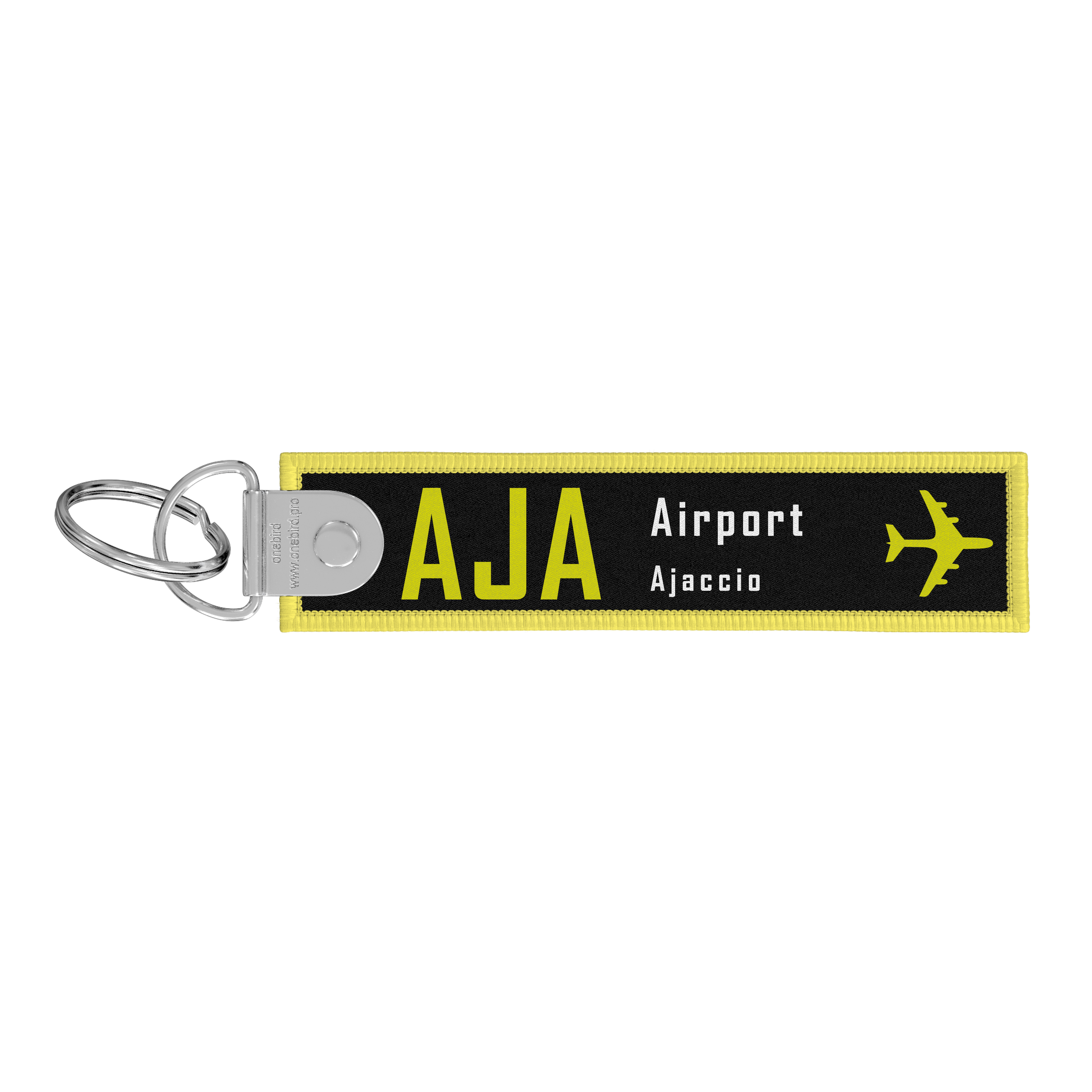 Flame key ring - Remove before flight - Airport code IATA - AJA - Ajaccio