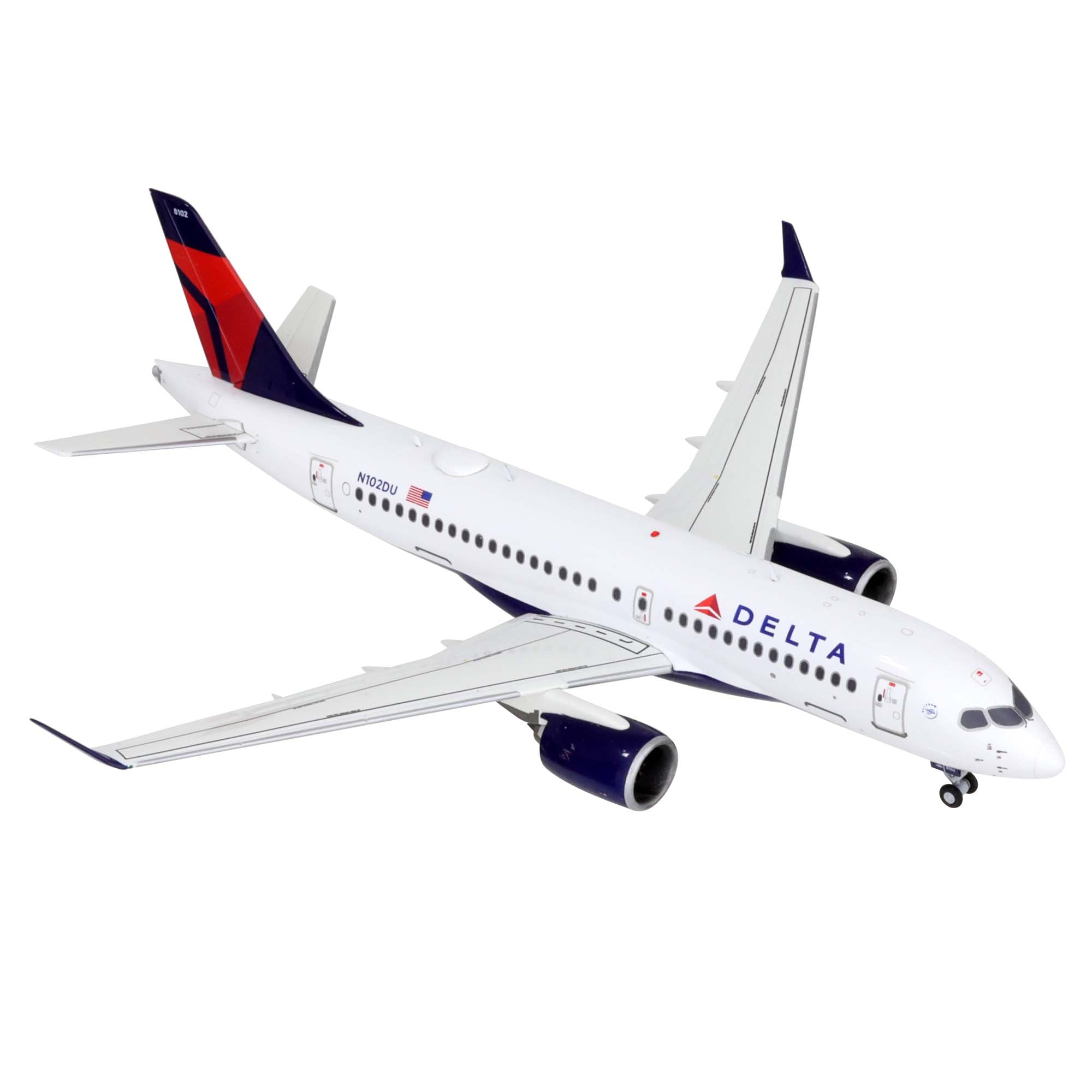 Maquette avion A220-100 Delta Airlines N102DU - métal 1/400e