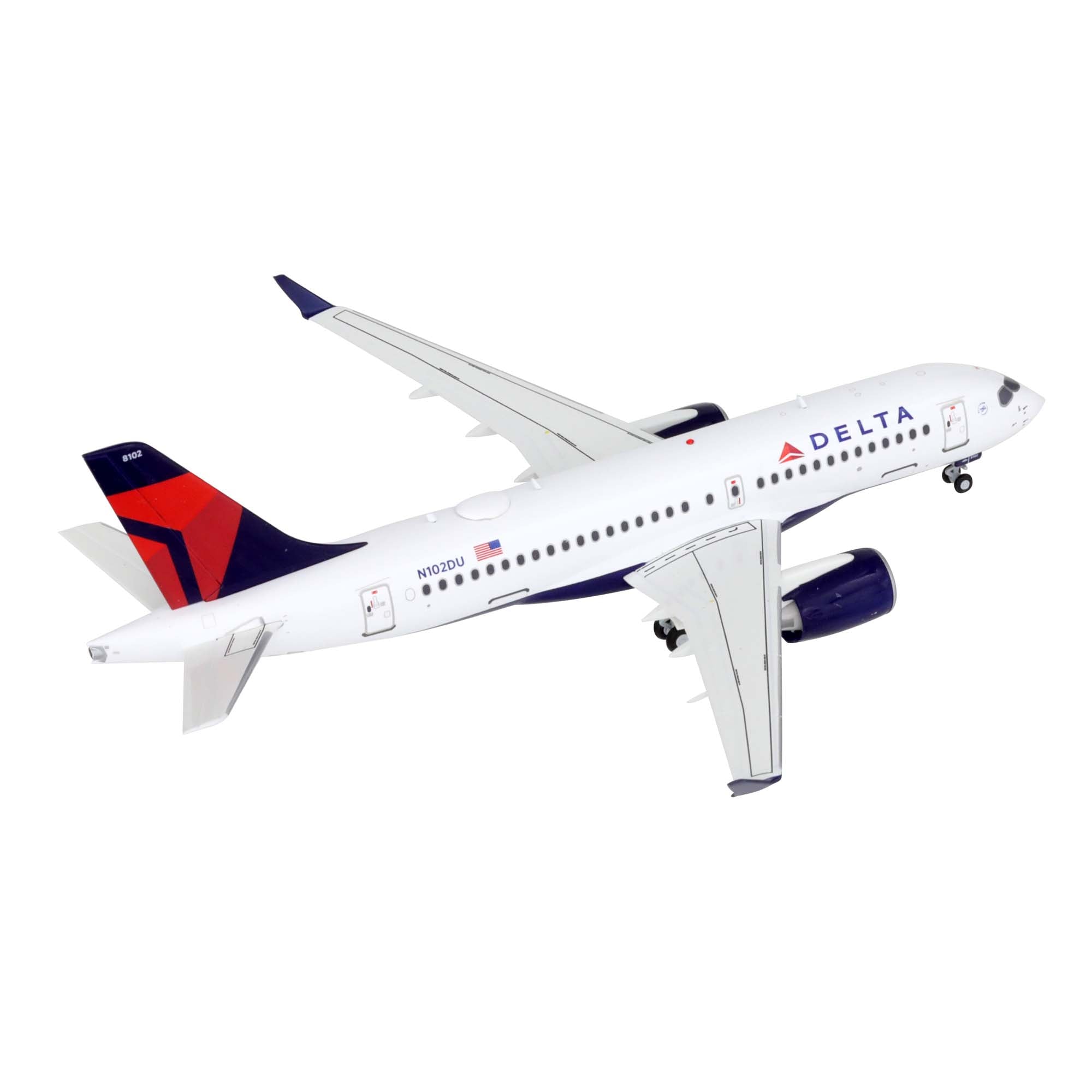 Maquette avion A220-100 Delta Airlines N102DU - métal 1/400e