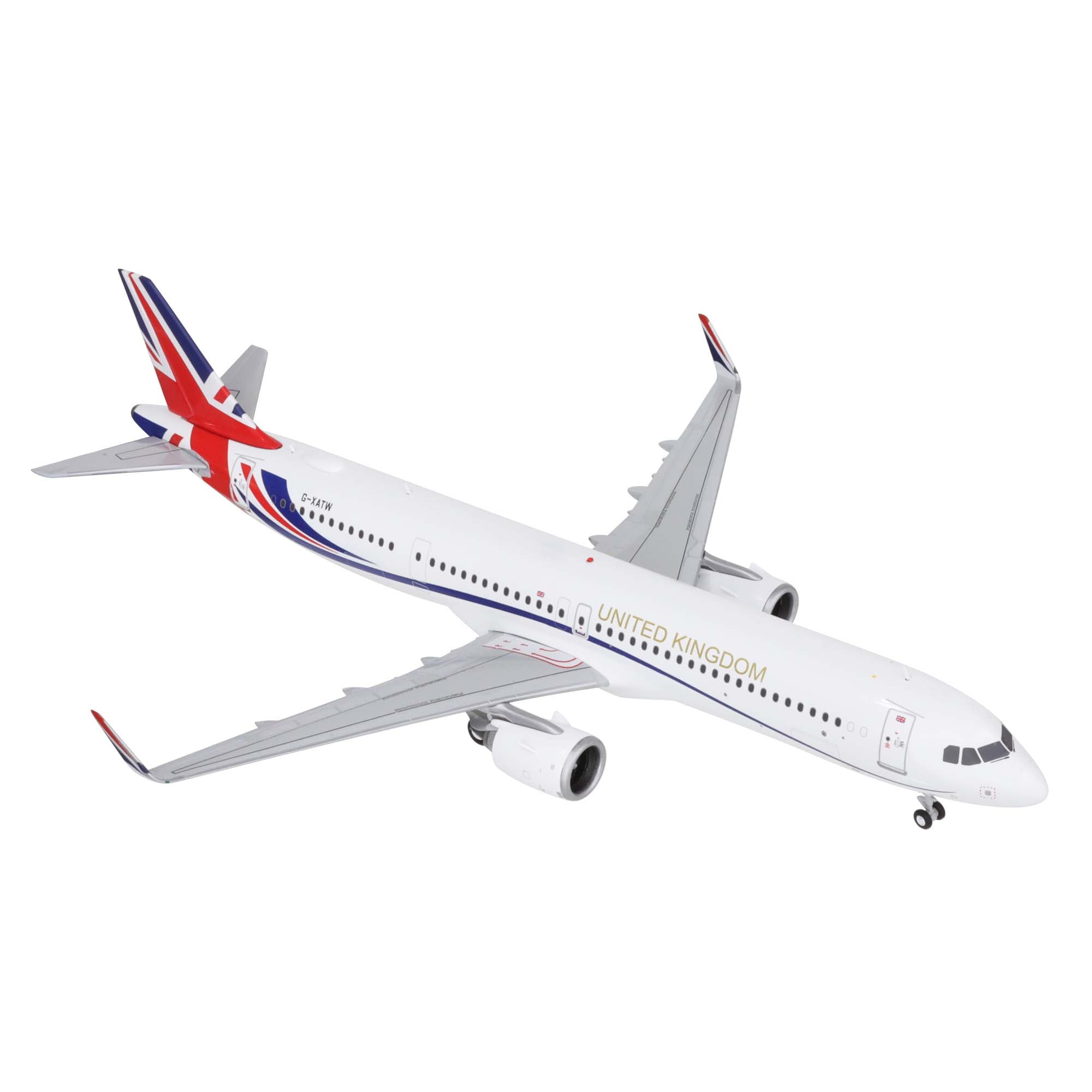 Maquette avion A321neo Royal Air Force G-XATW United Kingdom - métal 1/200e