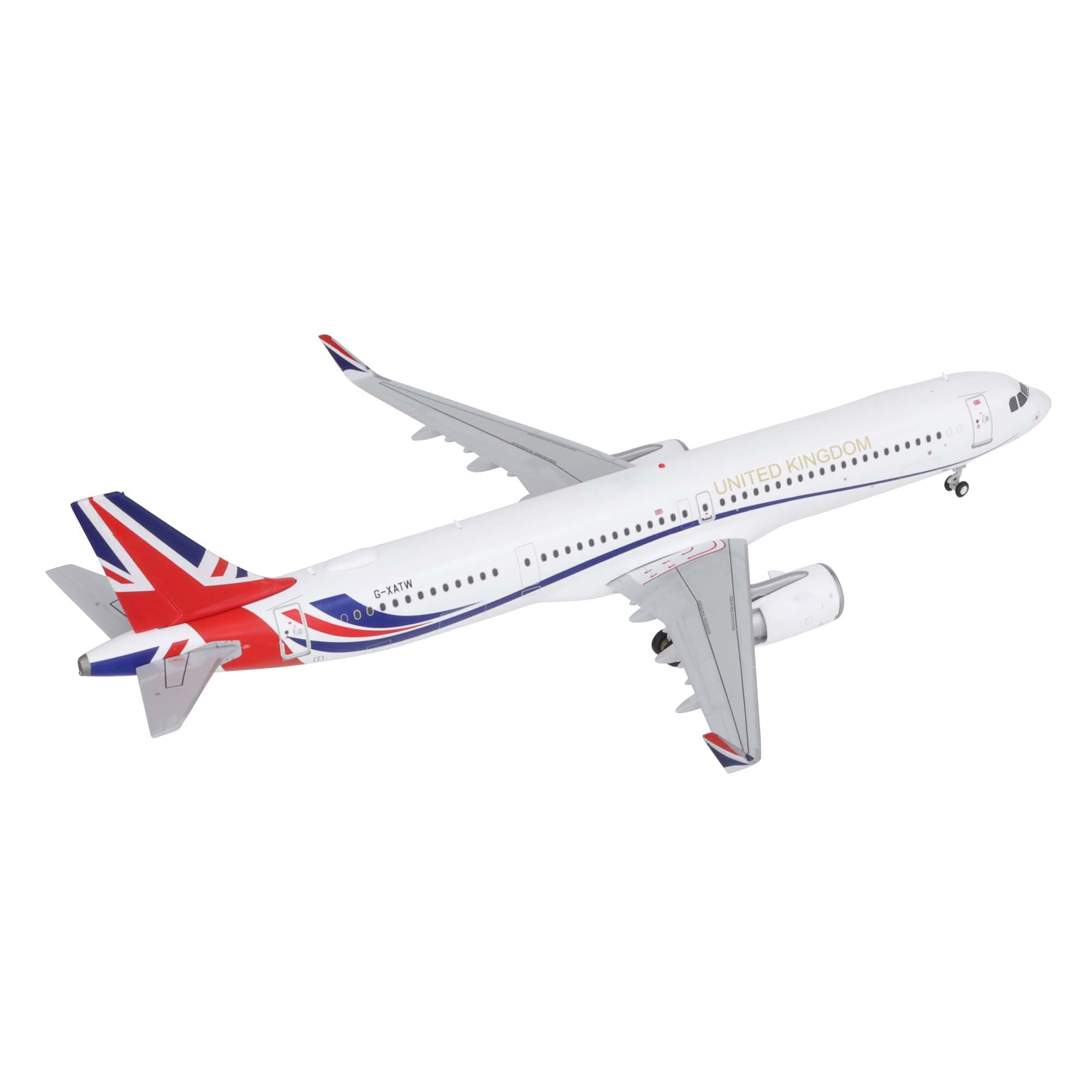 Maquette avion A321neo Royal Air Force G-XATW United Kingdom - métal 1/200e