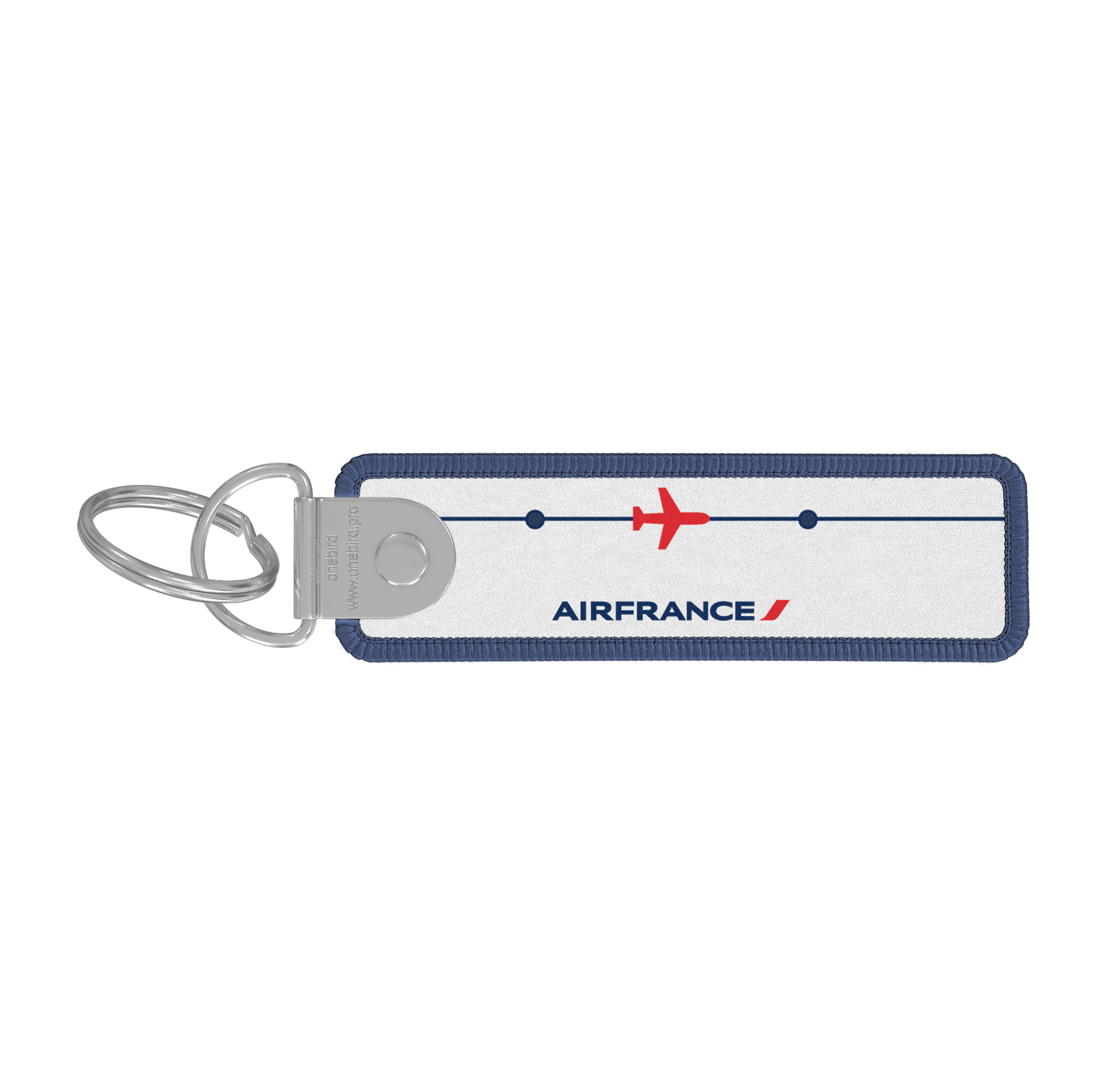 Porte-clés Air France - flamme tricolore - blanc