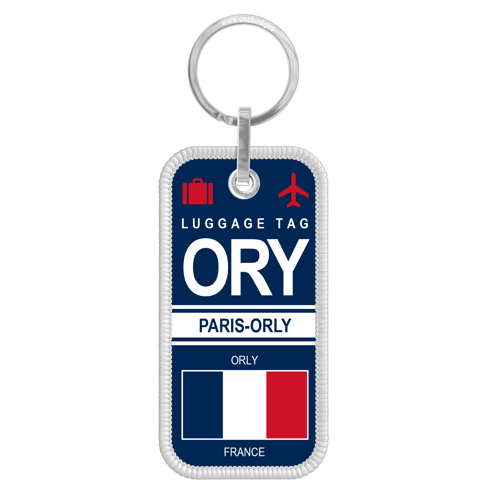 Flame key ring - Airport code IATA - ORY - Paris Orly