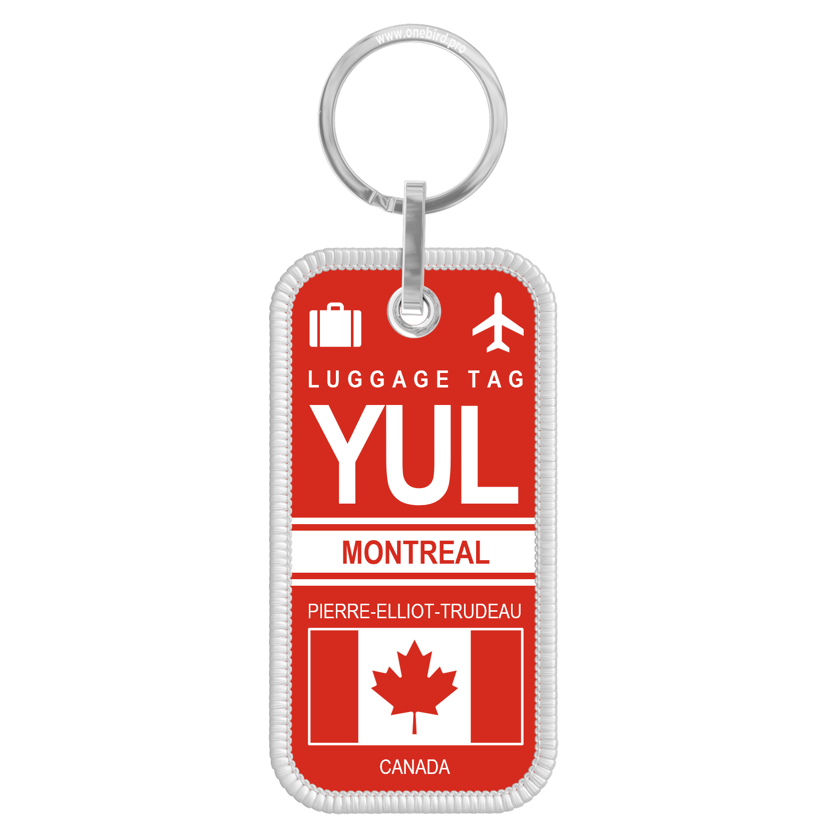 Flame key ring - Airport IATA code - YUL - Montreal