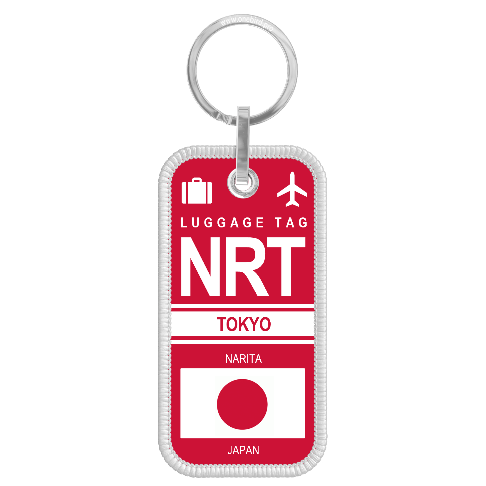 Flame key ring - Airport code IATA - NRT - Tokyo