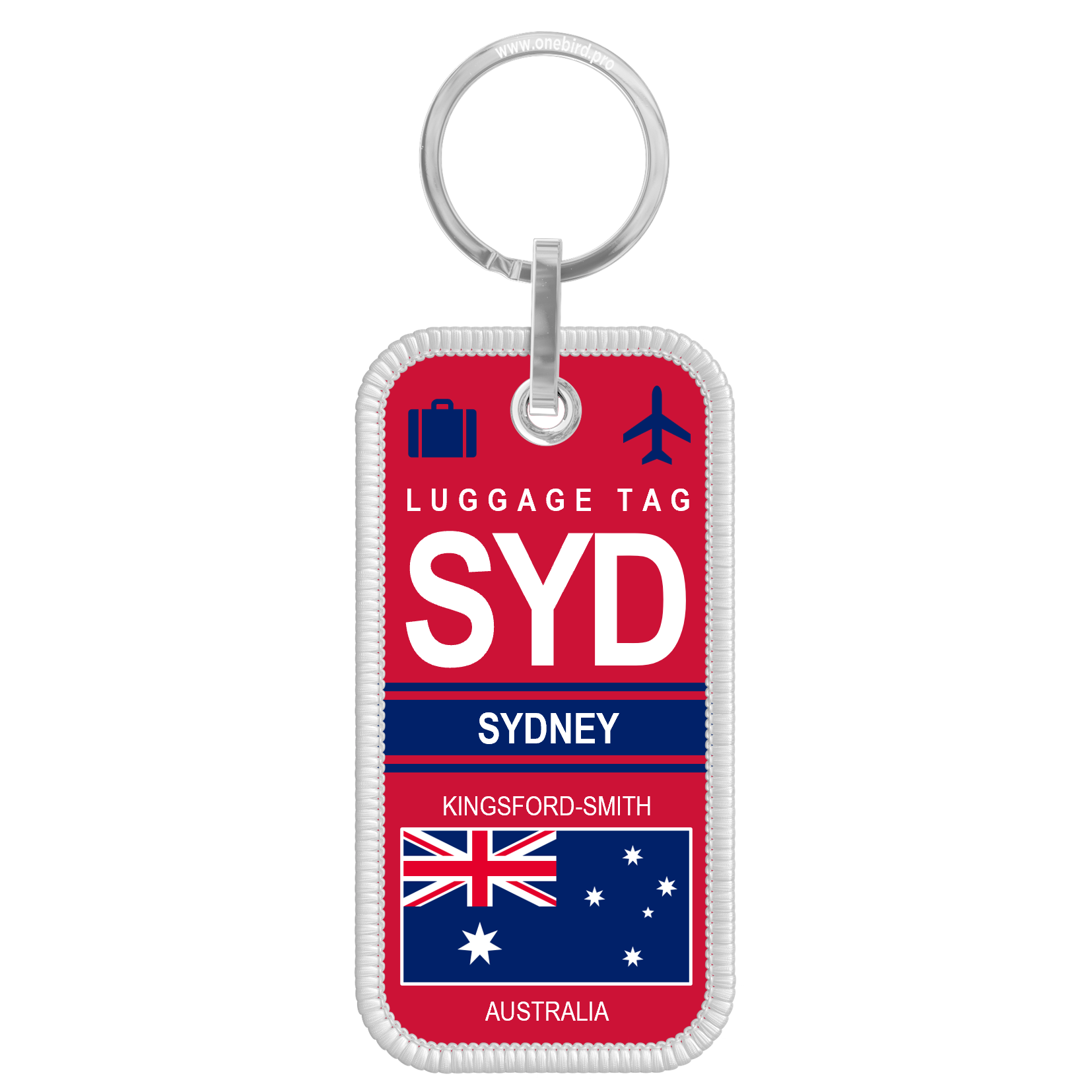 Flame keyring - Airport IATA code - SYD - Sydney