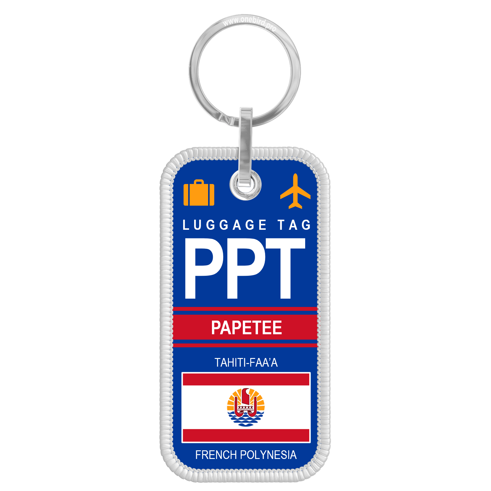 Flame key ring - Airport IATA code - PPT - Papetee