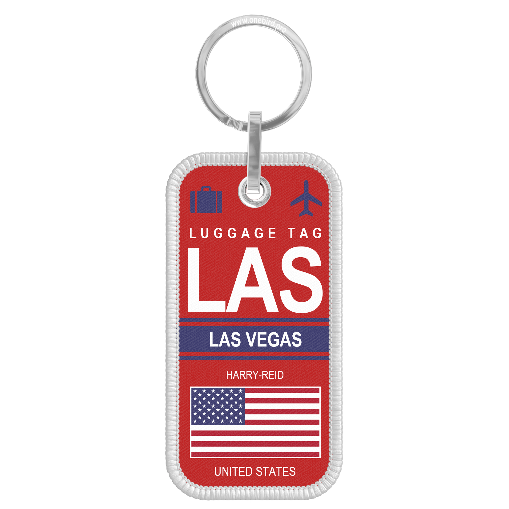 Flame Keychain - Airport Code IATA - LAS - Las Vegas