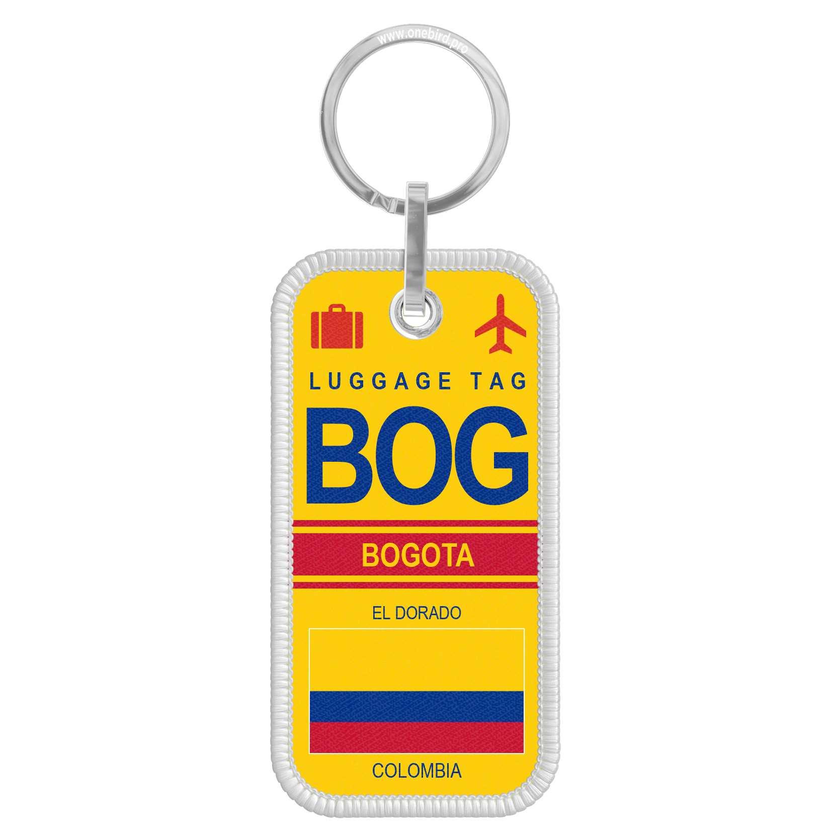 Porte-clés flamme - Airport code IATA - BOG - Bogota