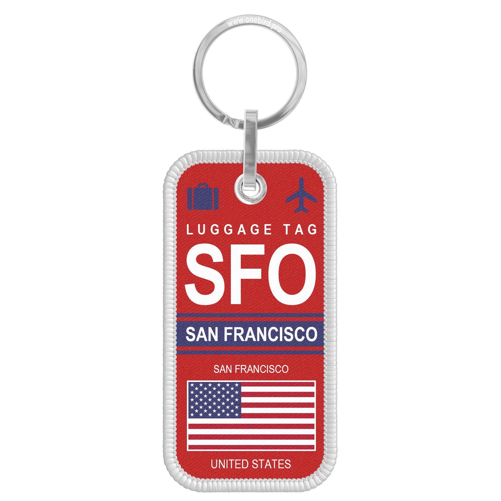 Flame Keychain - Airport Code IATA - SFO - San Francisco