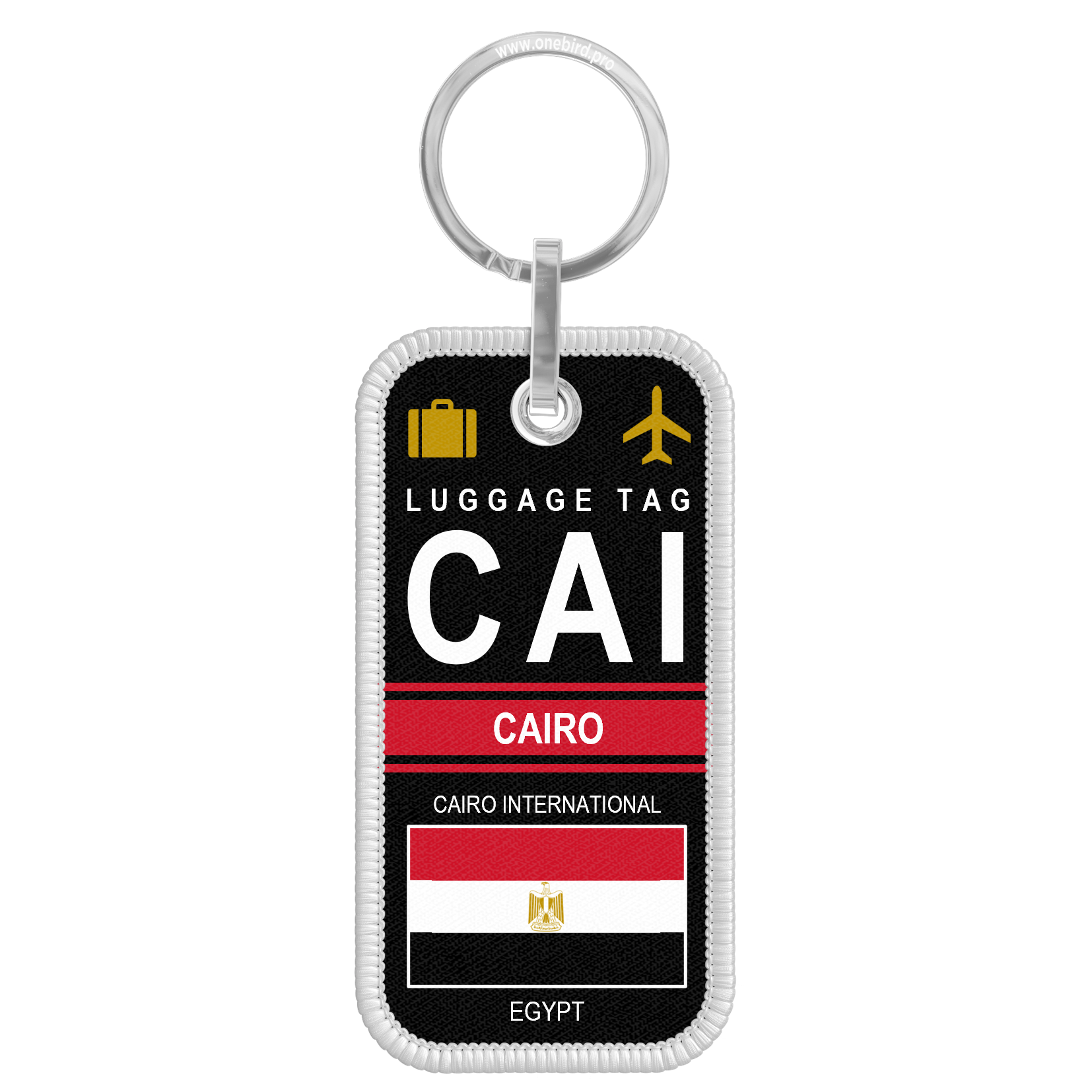 Porte-clés flamme - Airport code IATA - CAI - Cairo