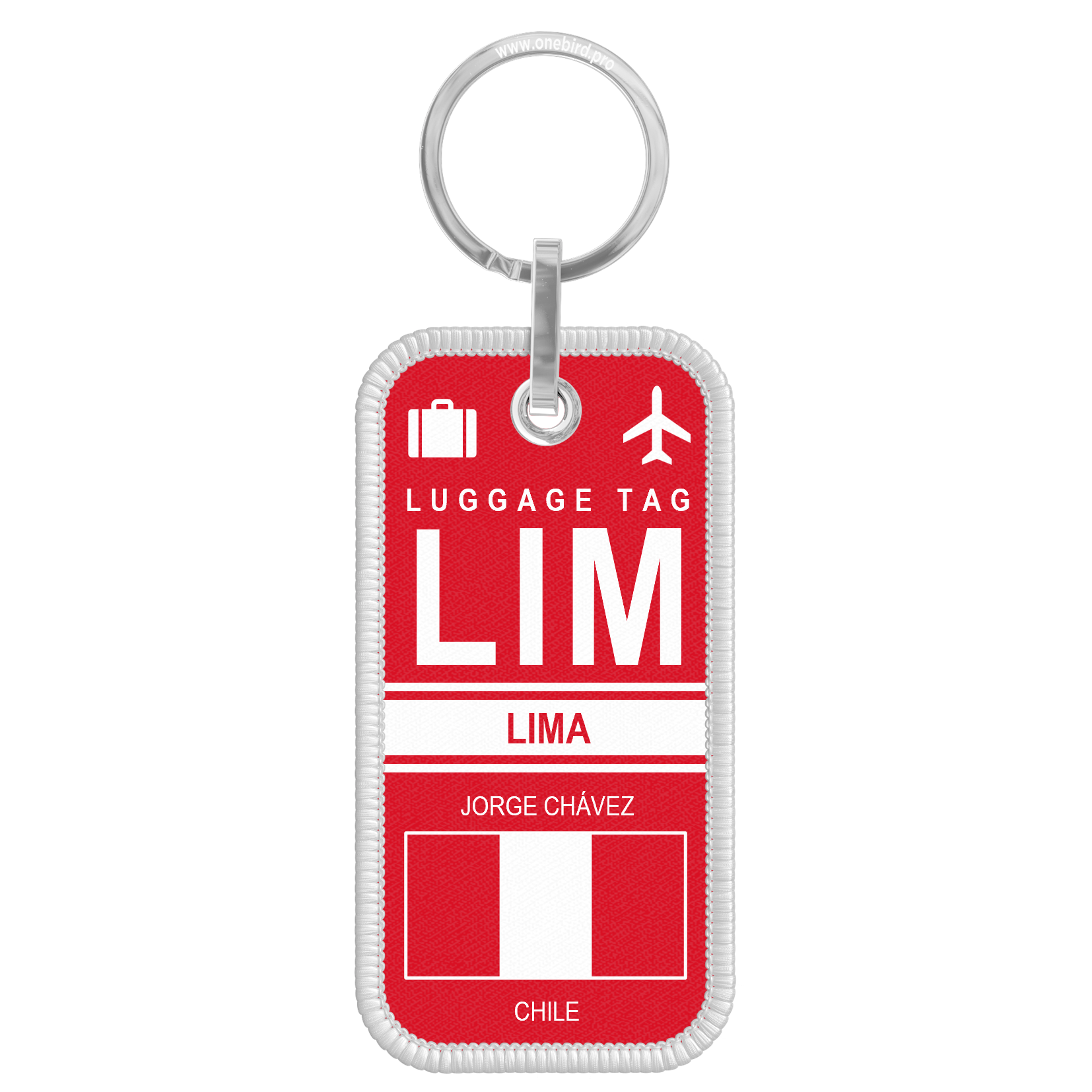 Flame keychain - Airport code IATA - LIM - Lima