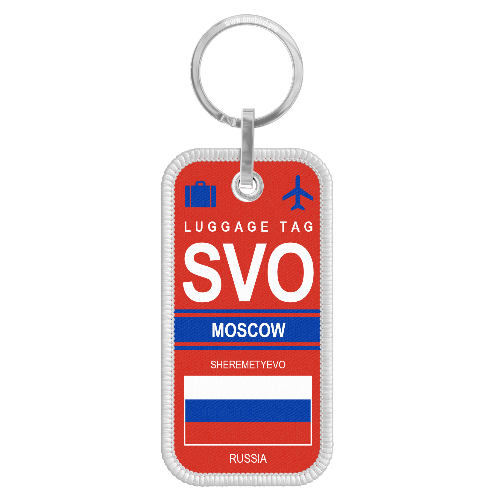 Flame keychain - Airport code IATA - SVO - Moscow