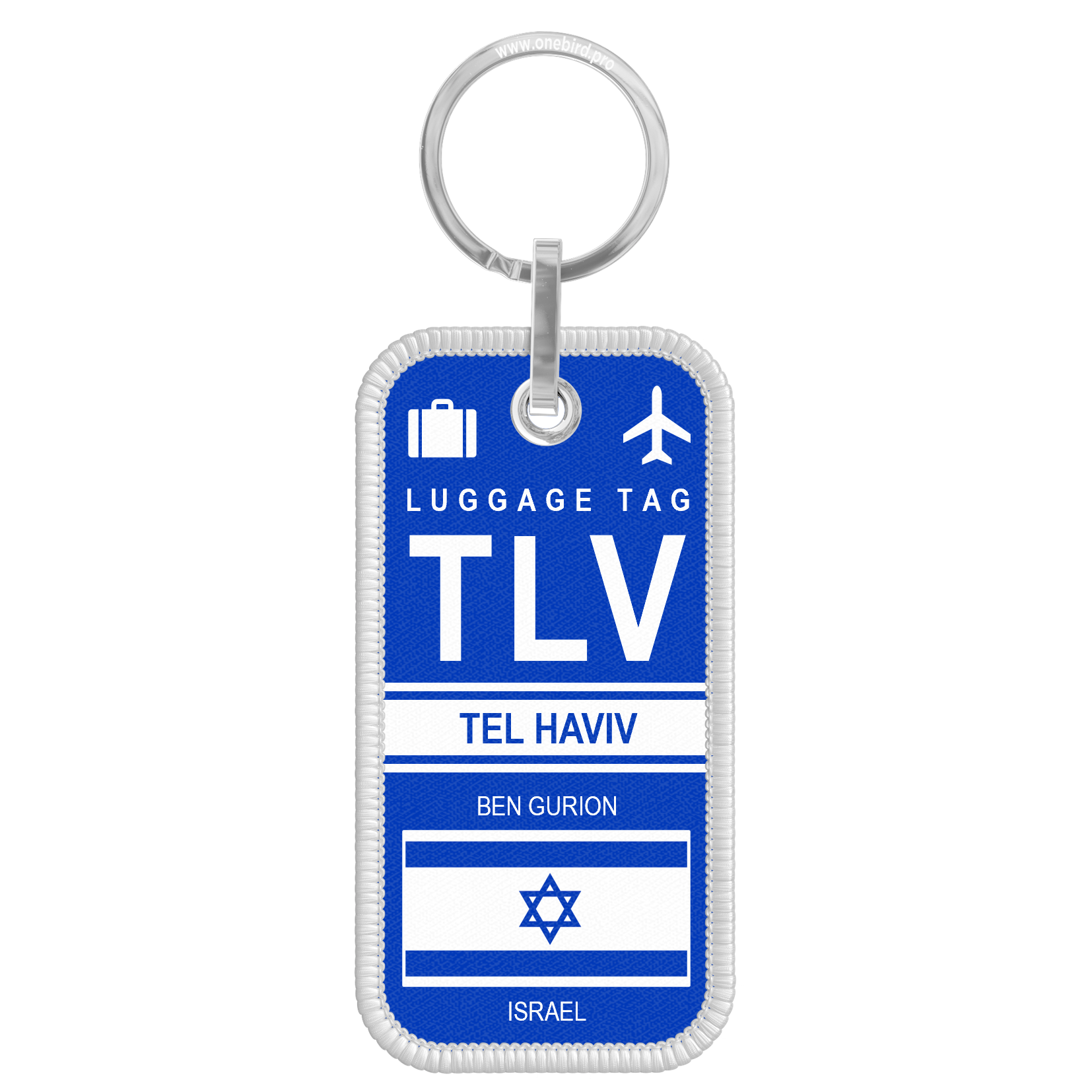 Flame keychain - Airport code IATA - TLV - Tel Haviv