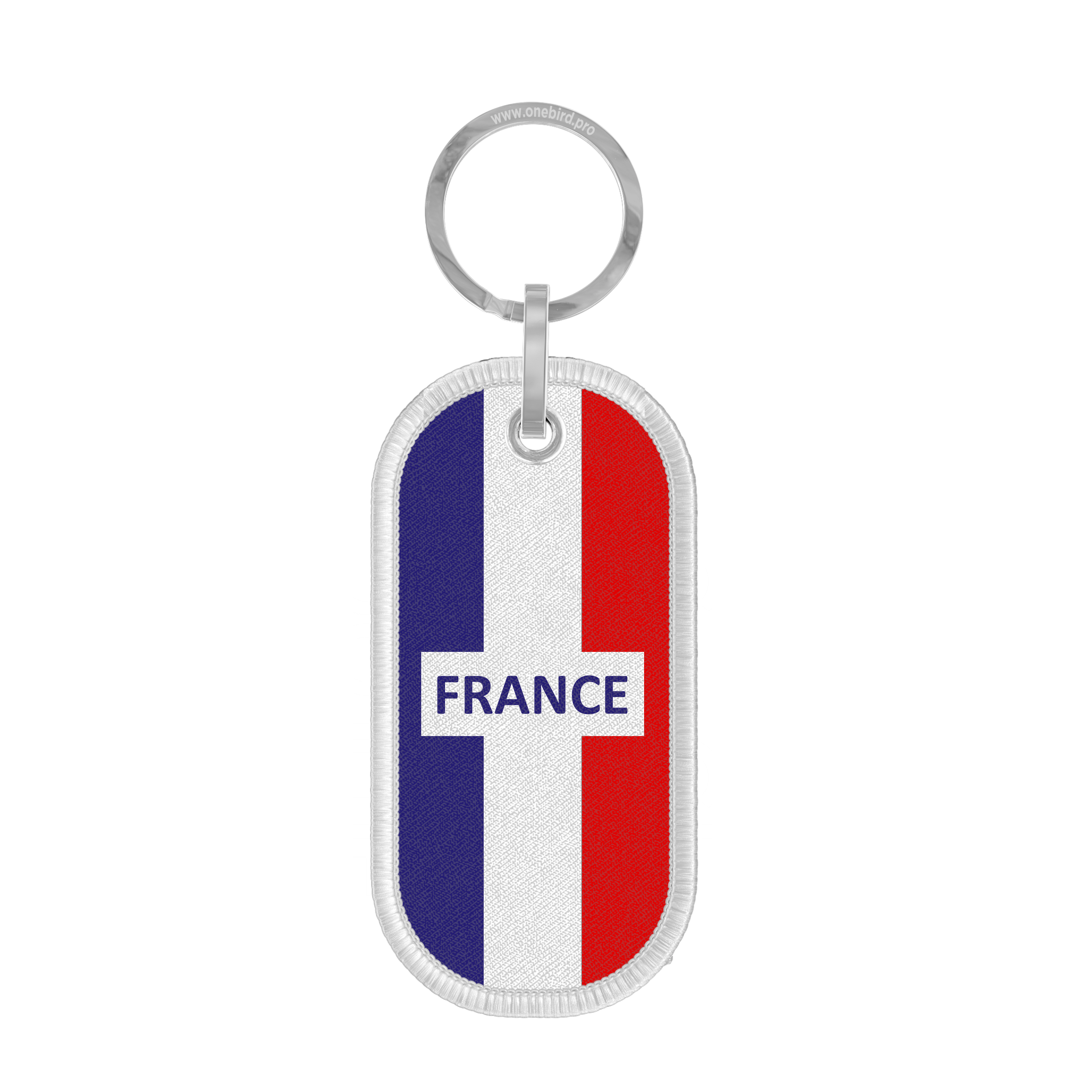 Porte-clés REMOVE BEFORE FLIGHT® Flamme verticale Drapeau France Bleu Blanc Rouge