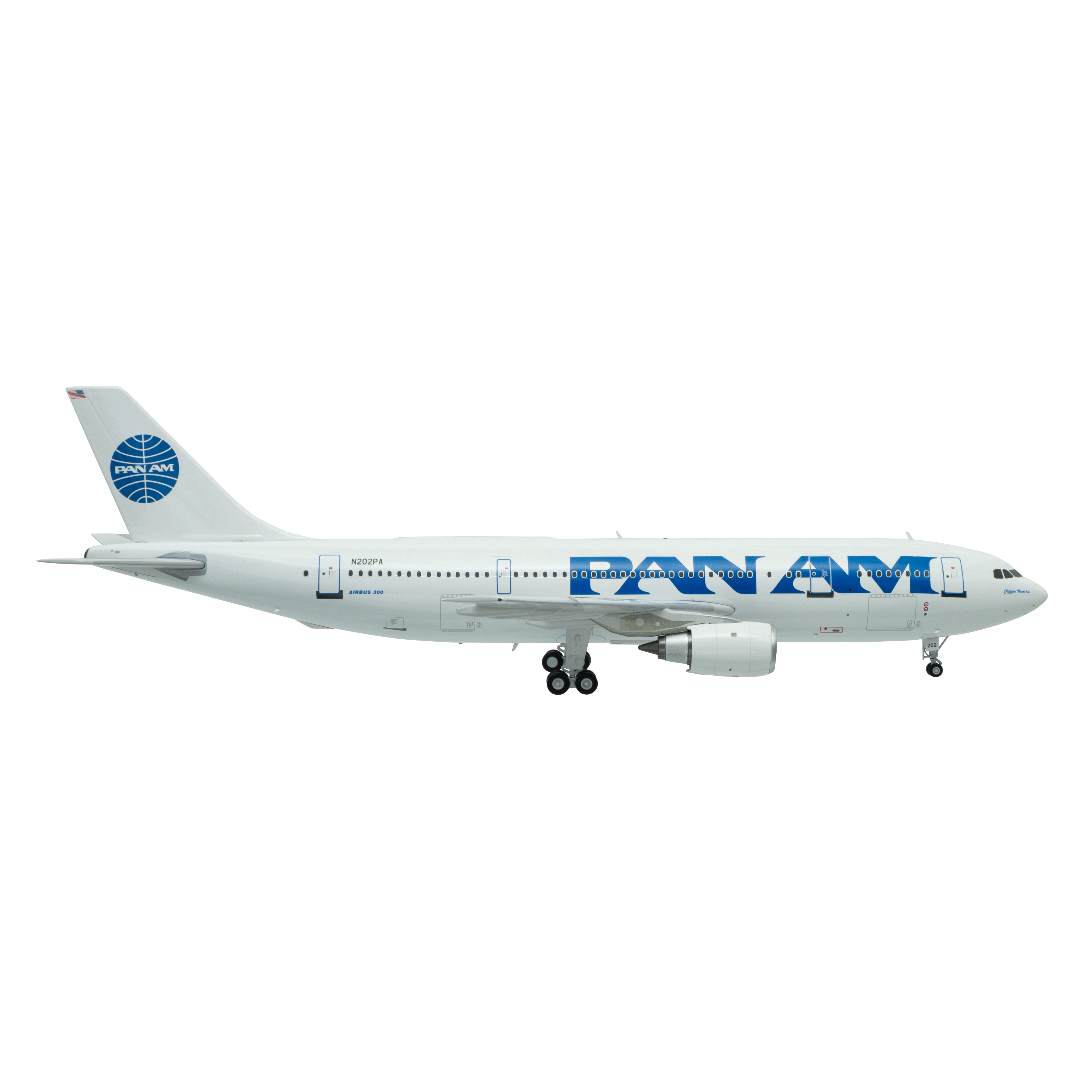 Maquette PAN AM Airbus A300B4 N202PA, métal 1/200ème