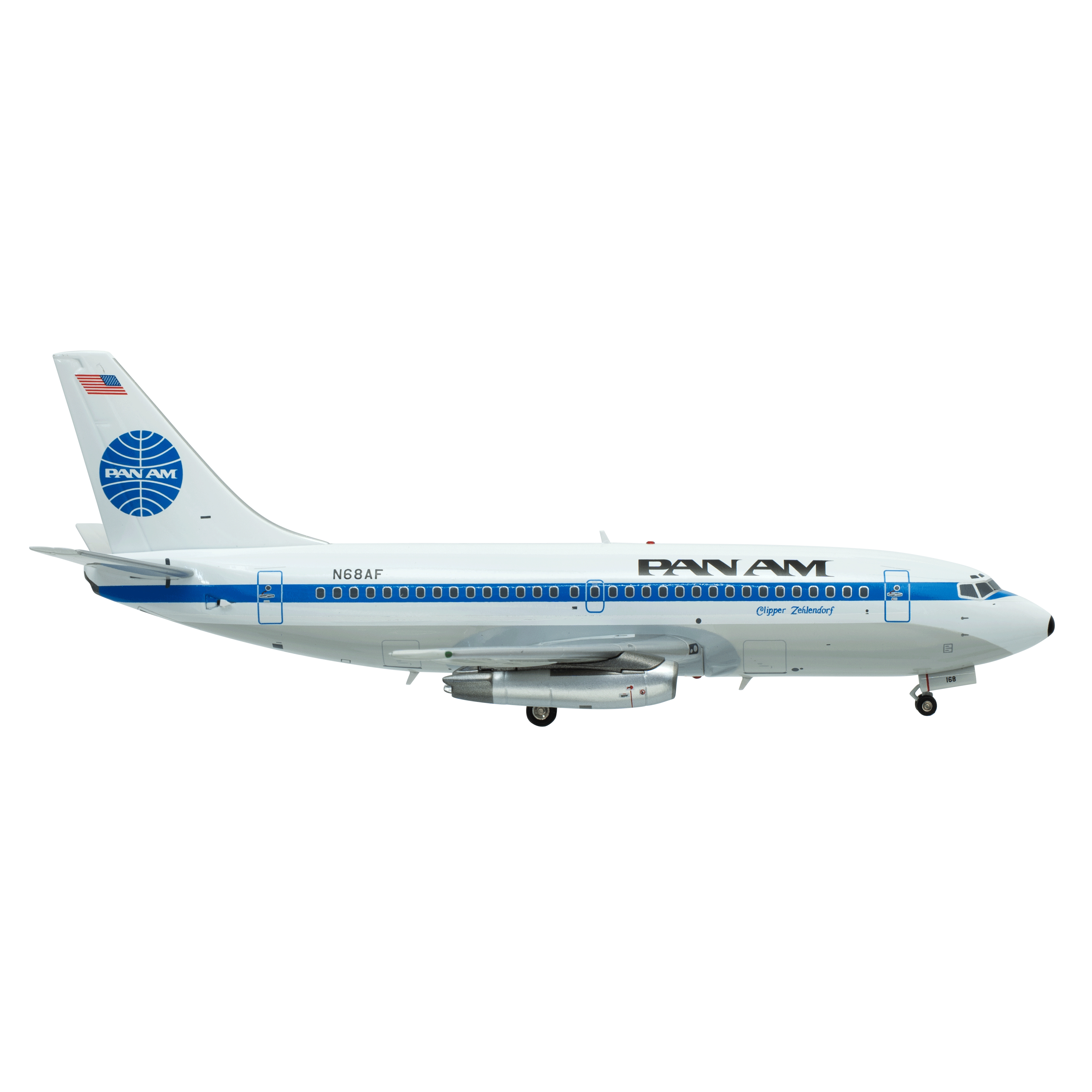 Maquette PAN AM Boeing 737-200 N68AF, métal 1/200ème