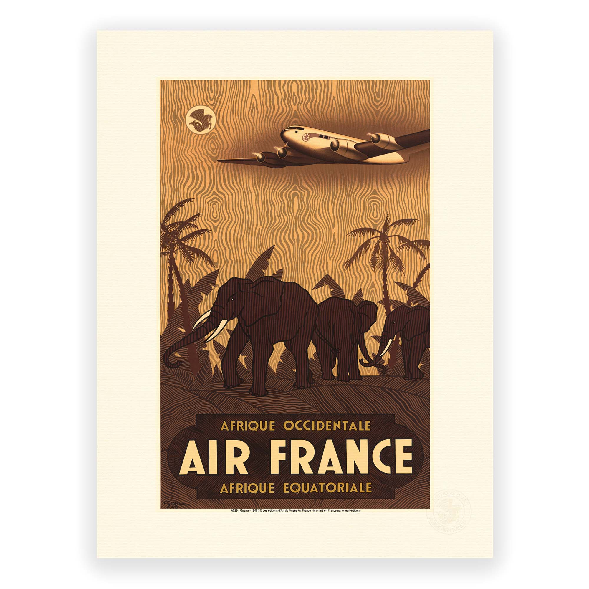 Affiche Air France - Afrique occidentale / Equatoriale