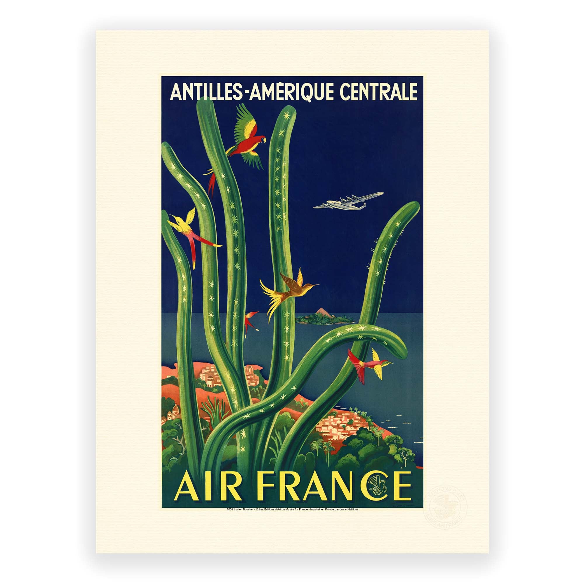 Affiche Air France - Antilles - Amérique Centrale