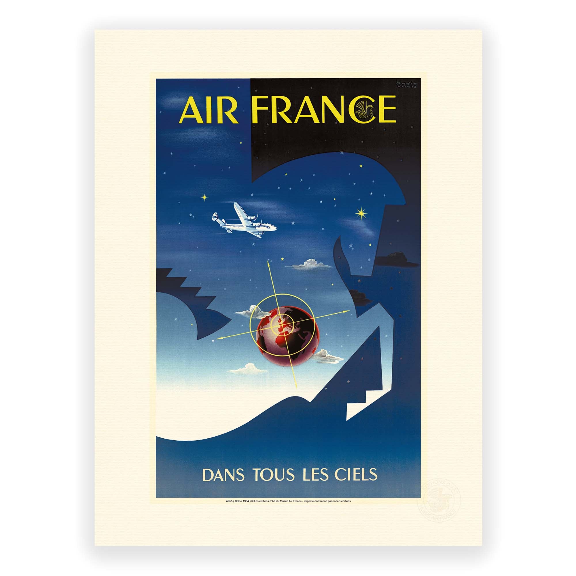 Affiche Air France - Dans tous les ciels