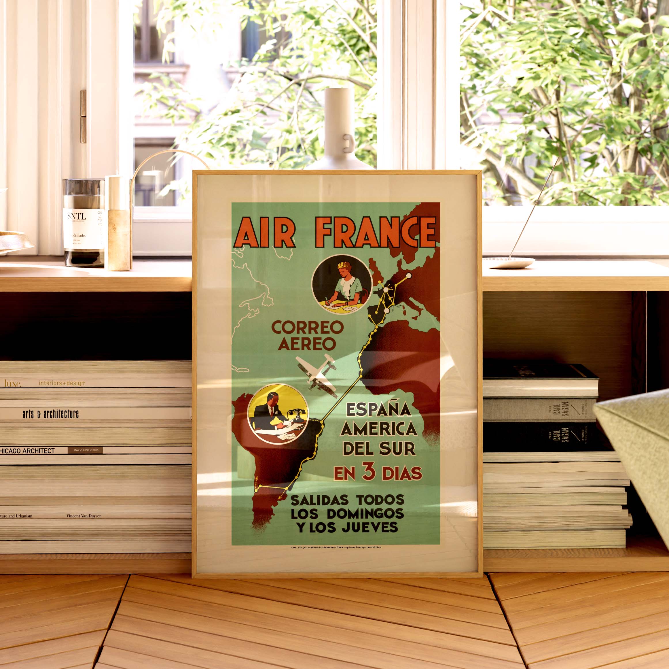 Affiche Air France - Air France / Espana America en 3 dias