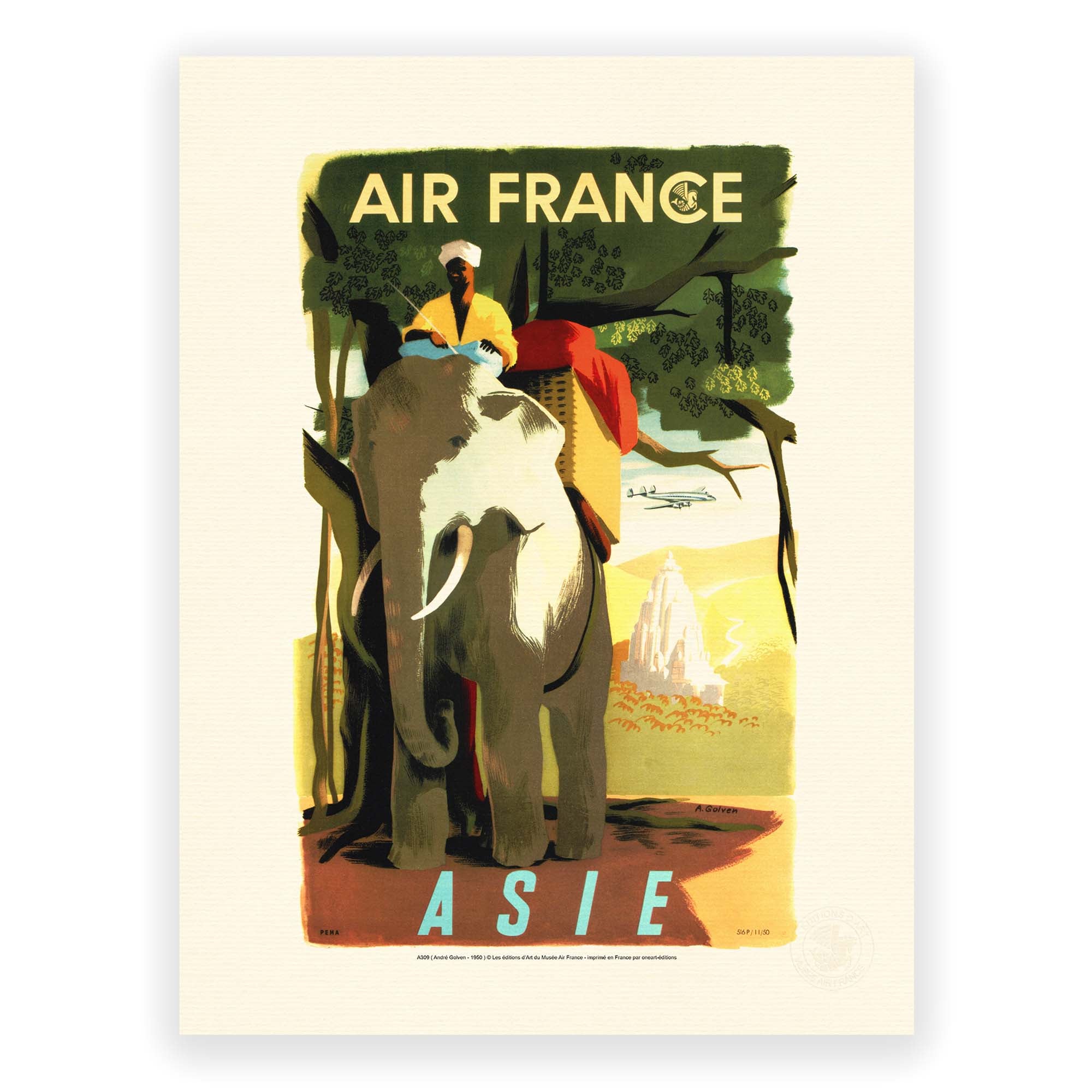 Affiche Air France - Asie