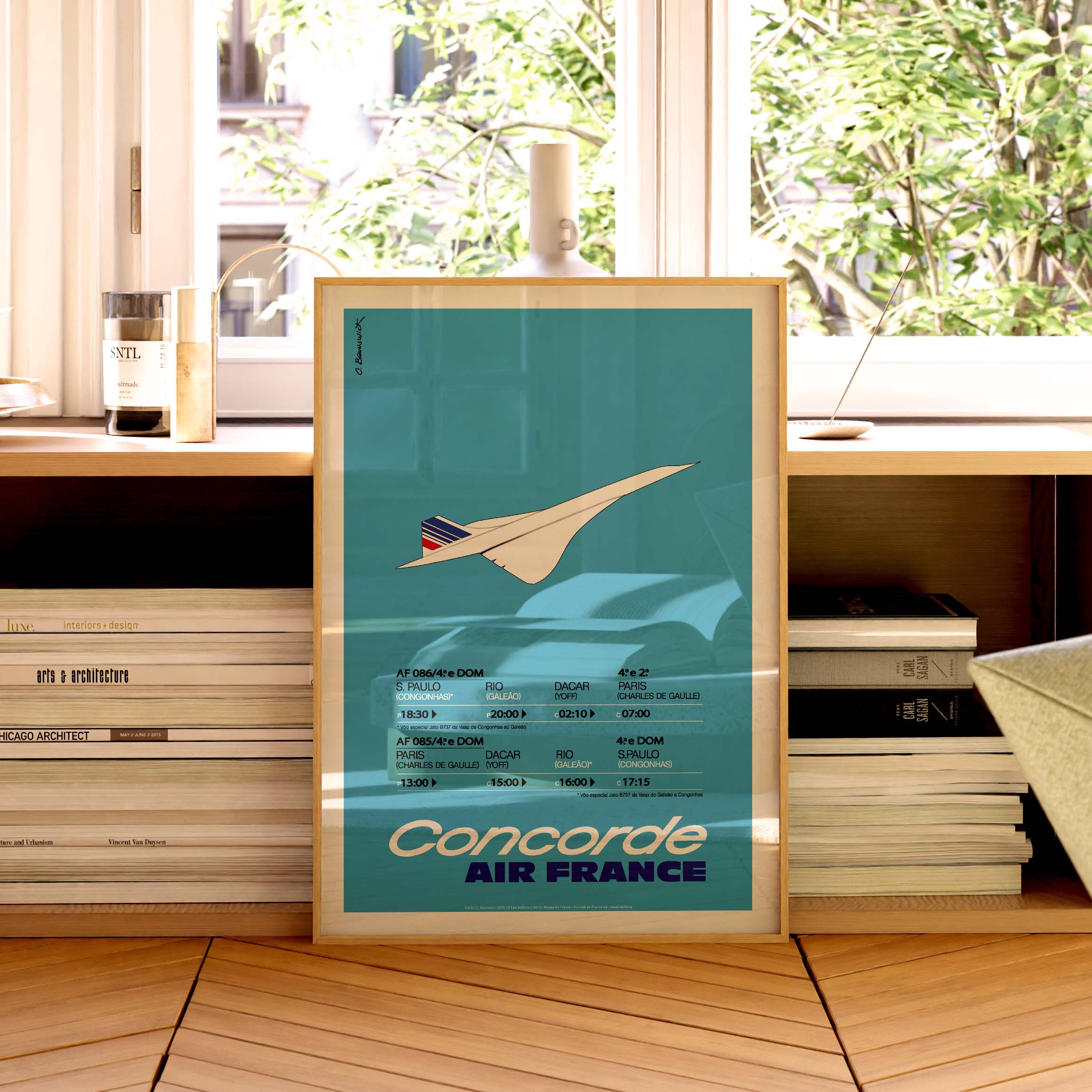 Affiche Air France - Concorde bleu