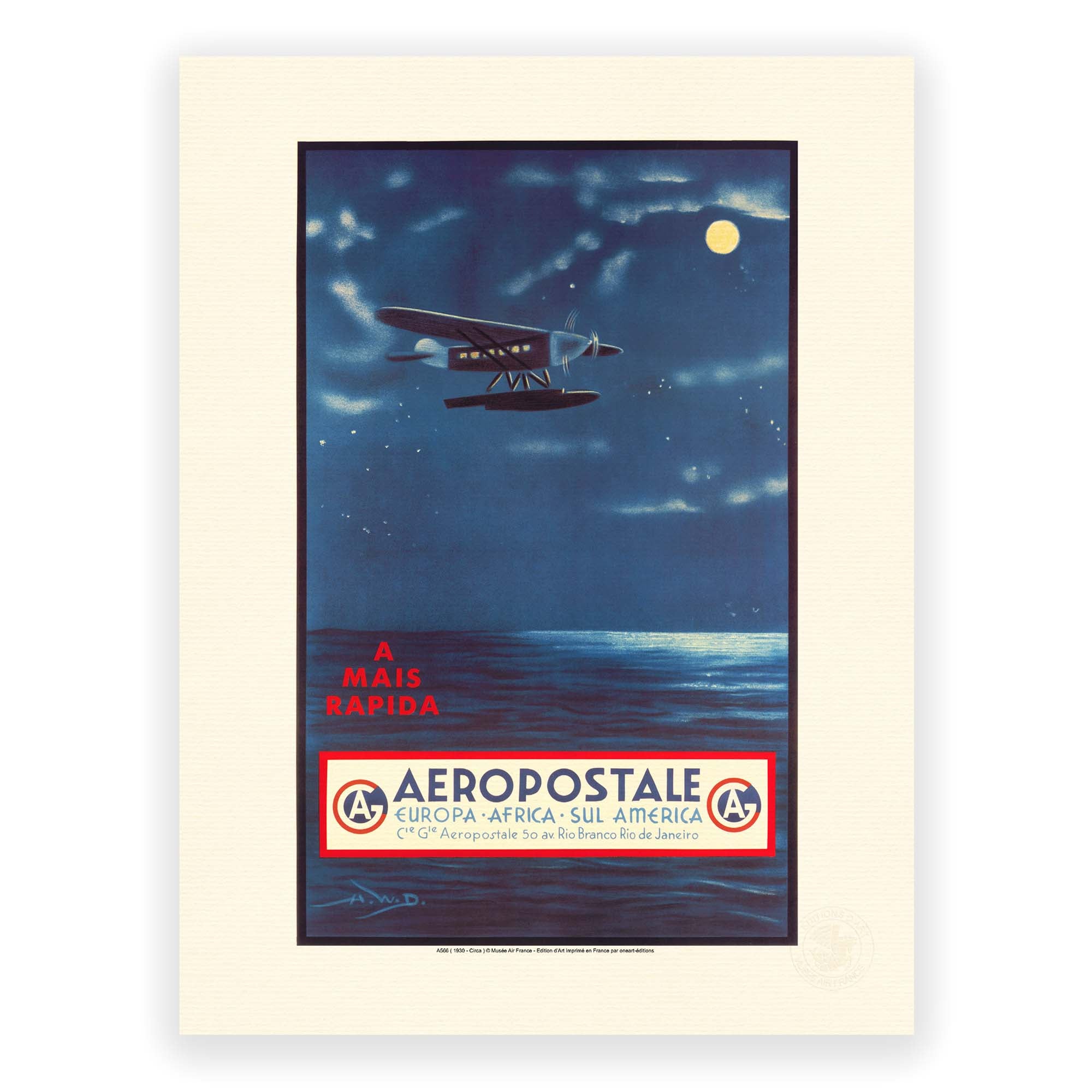 Affiche Air France - A Mais rapida